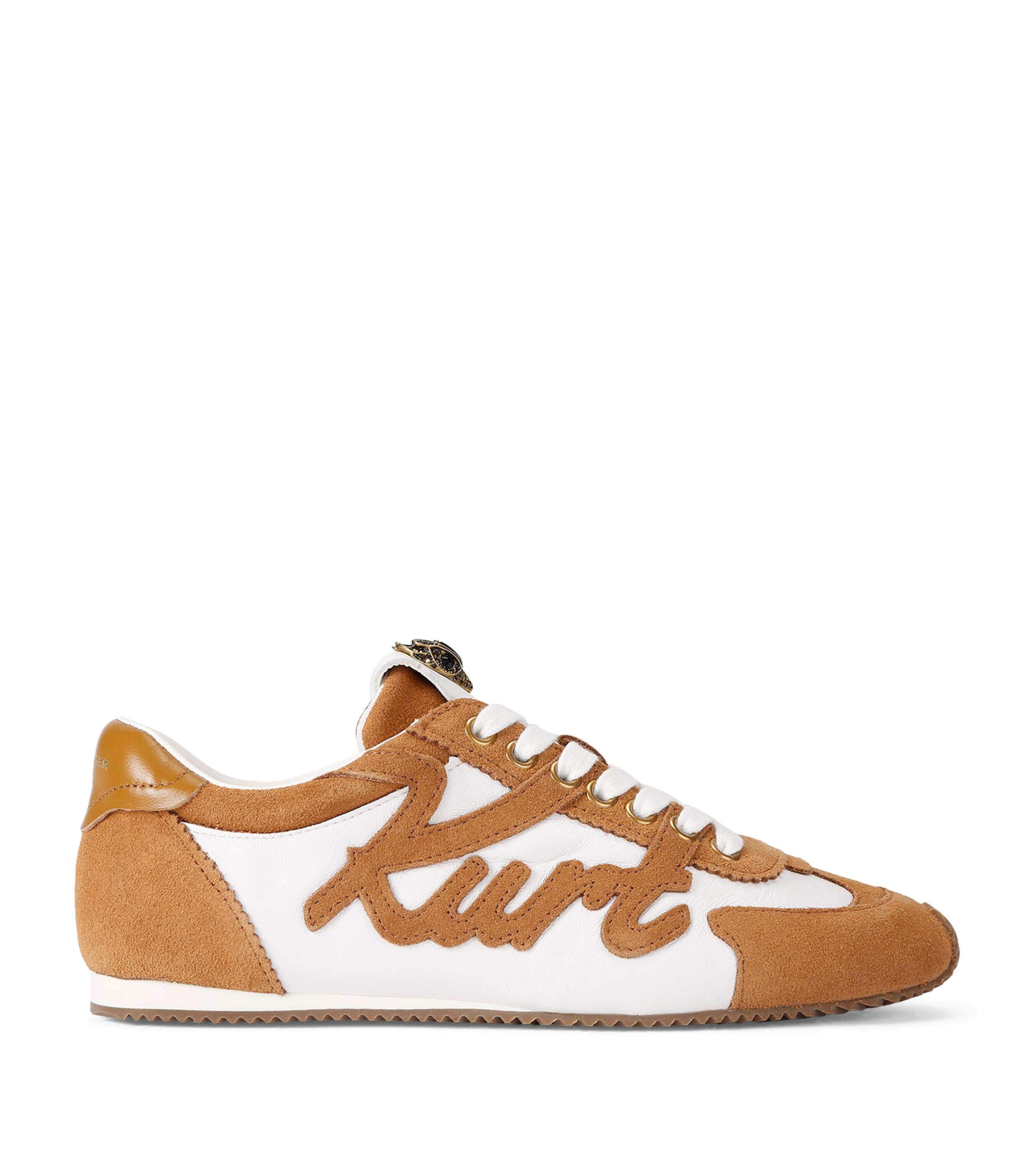 Kurt Geiger London Leather-Suede Islington Sneakers Tan Comb