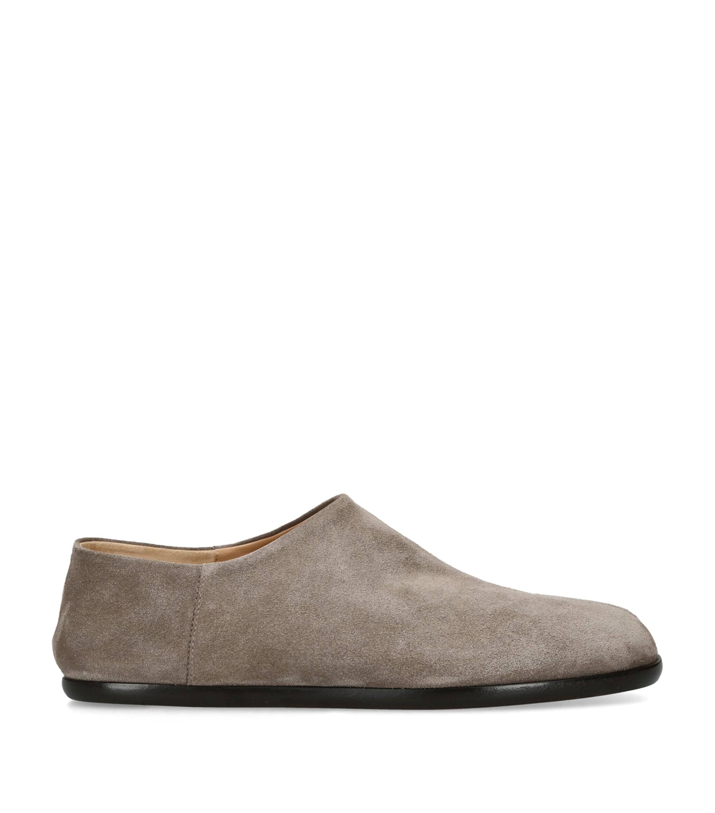 Maison Margiela Suede Tabi Babouche Mules Taupe