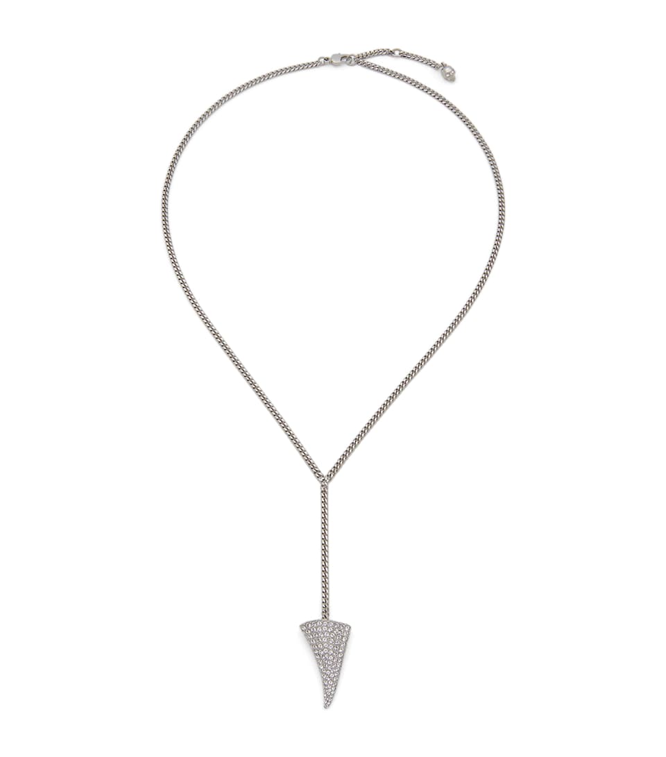 Palladium-Plated Tiger Claw Pendant Necklace