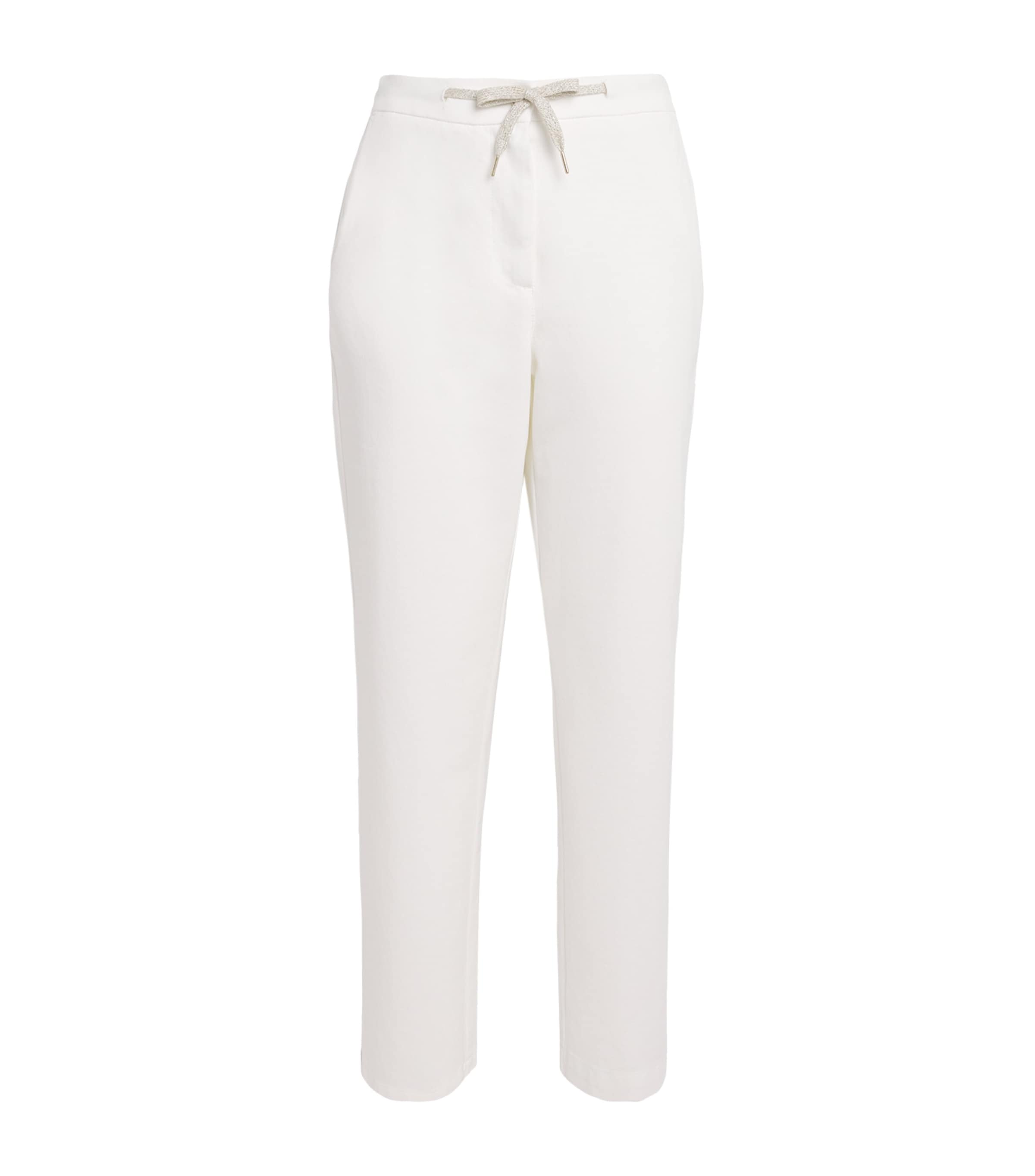 Eleventy Womens Drawstring Tailored Trousers Bianco