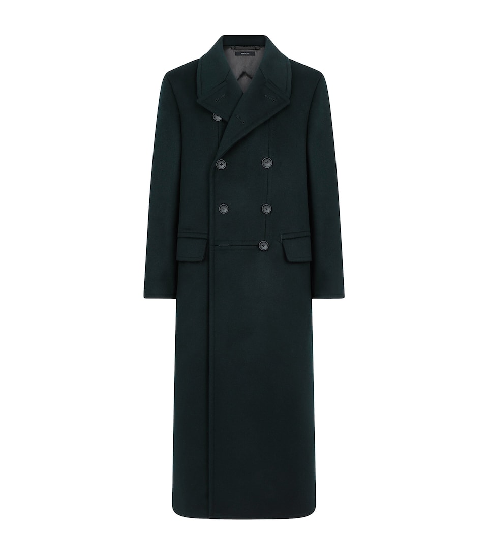 TOM FORD Mens Wool-Cashmere Trench Coat Gbq