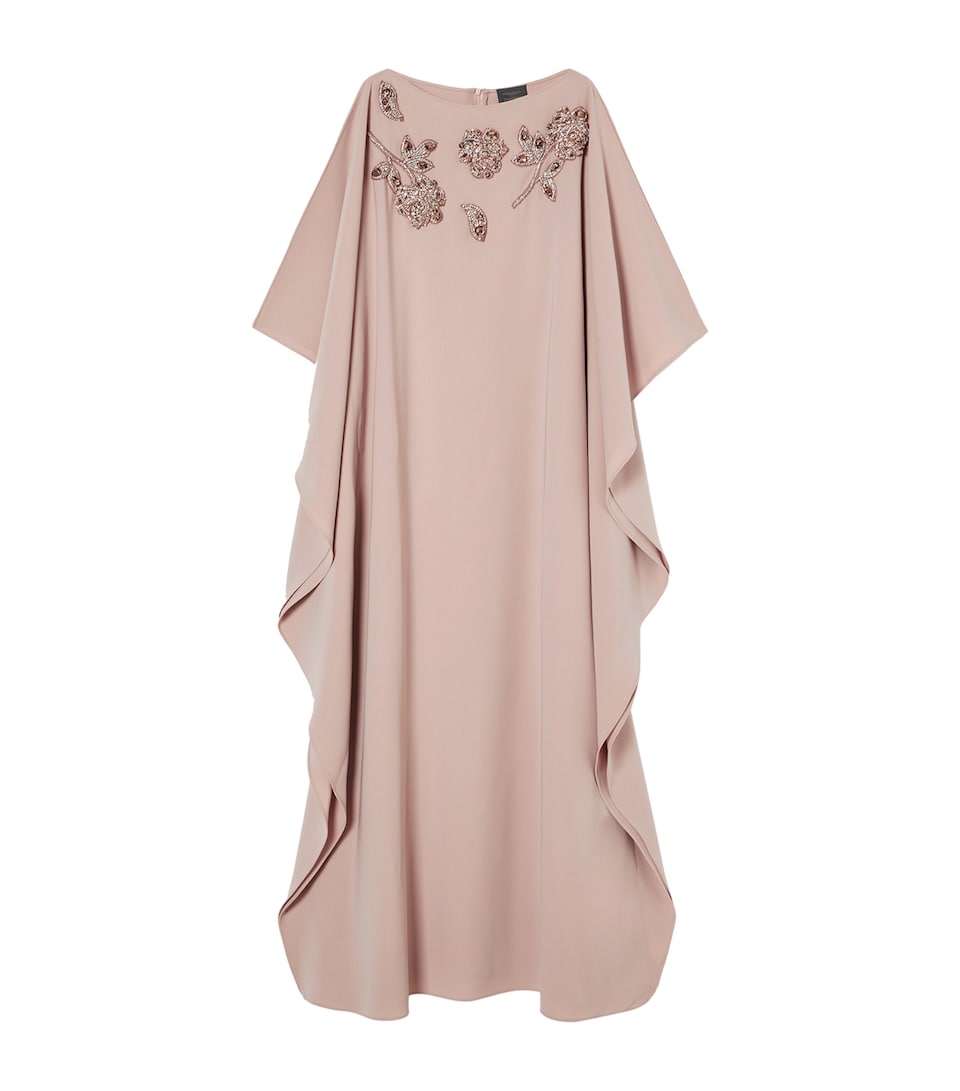 Crystal-Embellished Kaftan Maxi Dress