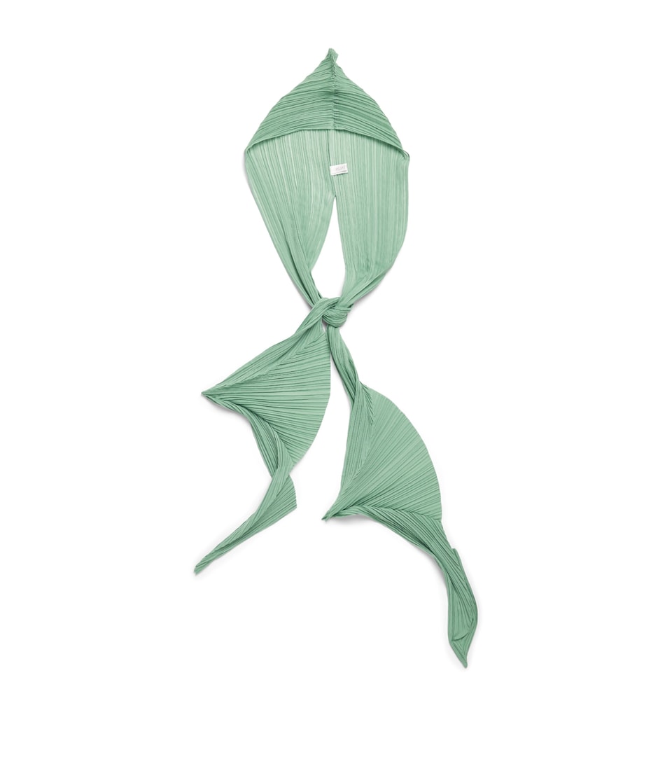 Pleats Please Issey Miyake Fold Hood Scarf Greyish Green