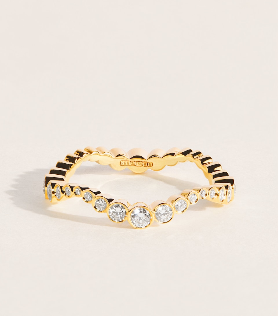 Sophie Bille Brahe Yellow Gold and Diamond Dentelle Ring Yellow Gold