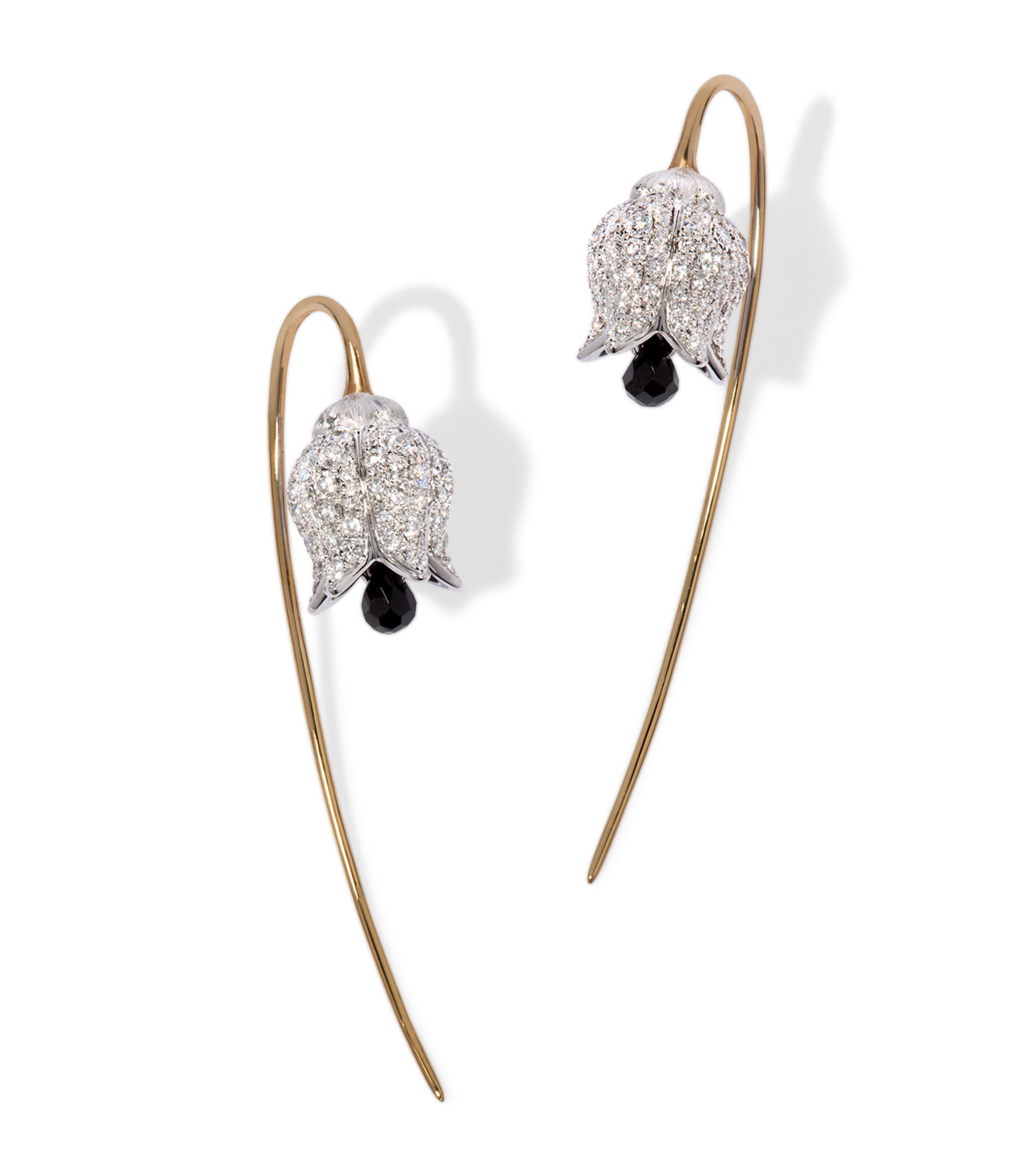 Annoushka Yellow Gold, Diamond and Spinel French Hook Earrings Yellow Gold
