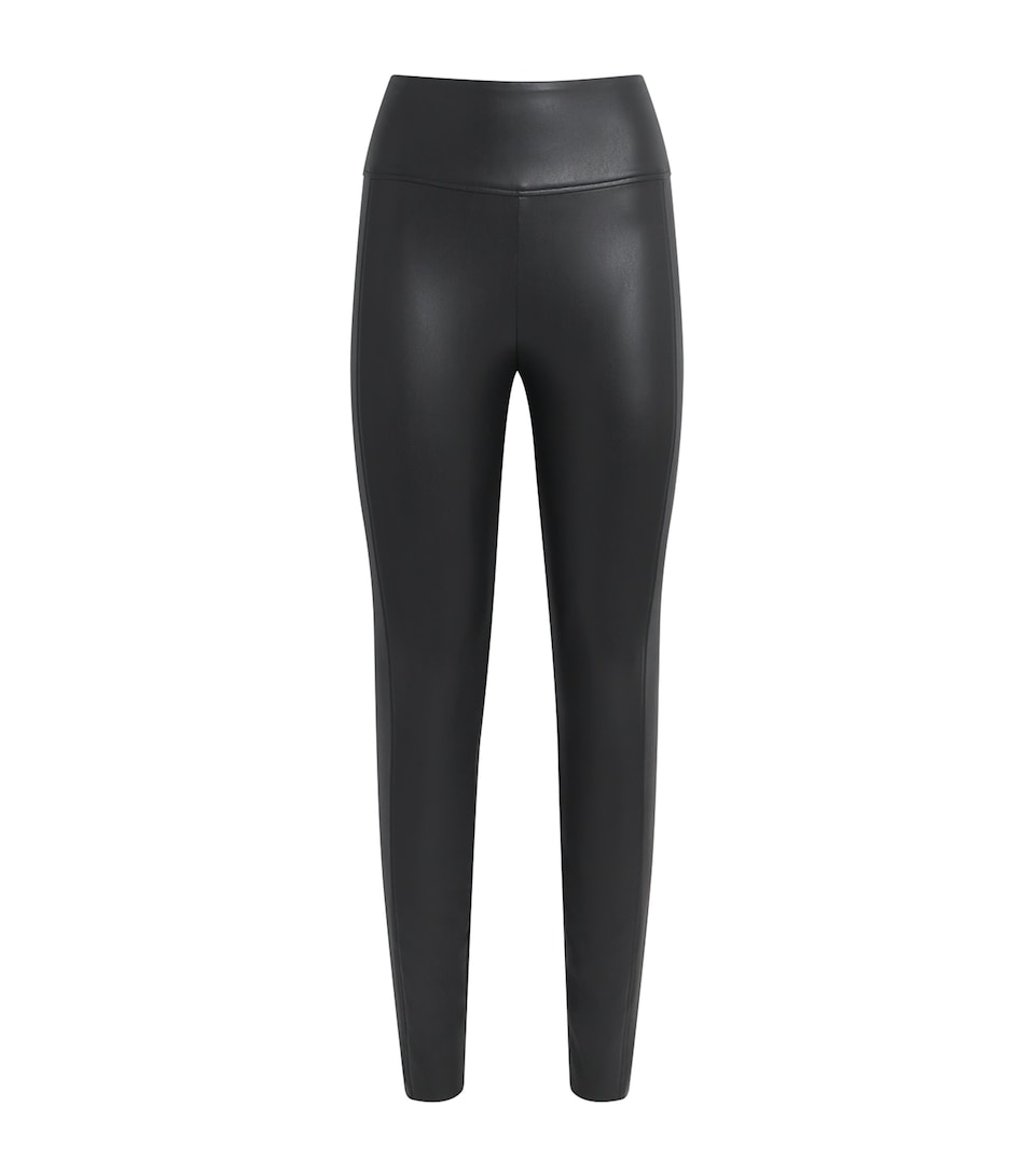 Wolford Womens Faux Leather Edie Leggings Black