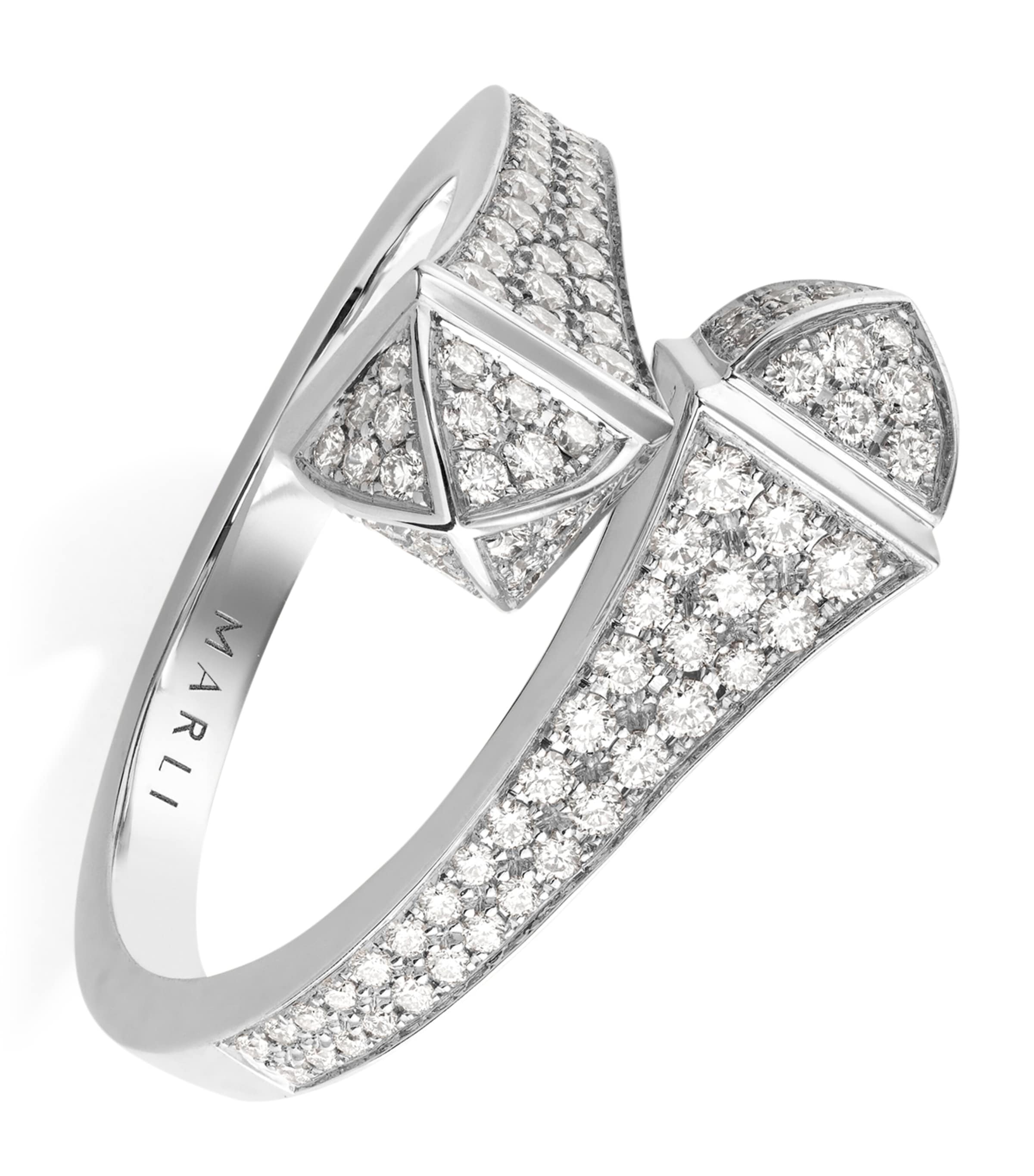Midi White Gold and Diamond Cleo Ring