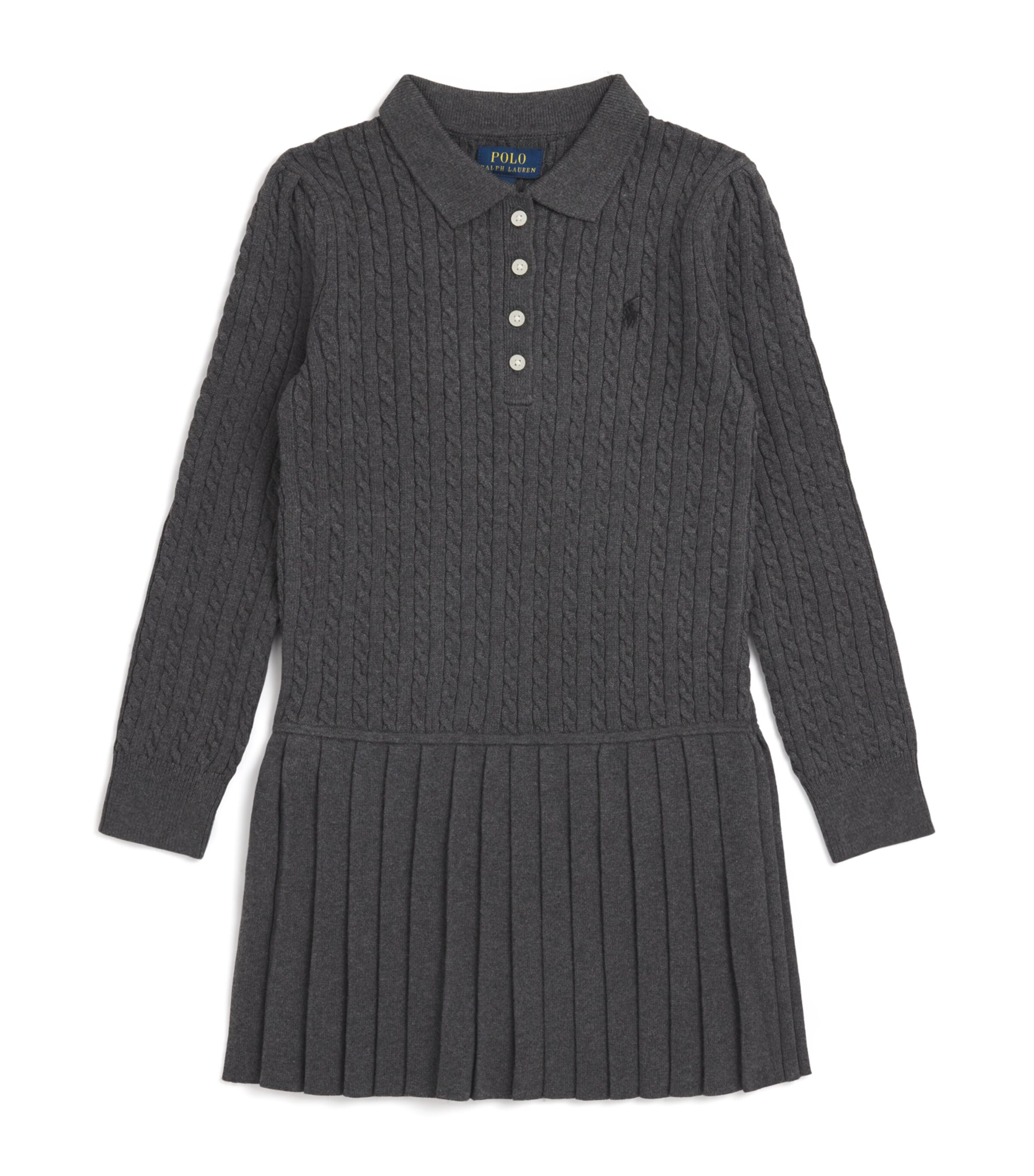 Cable Knit Polo Dress (7-14 Years)