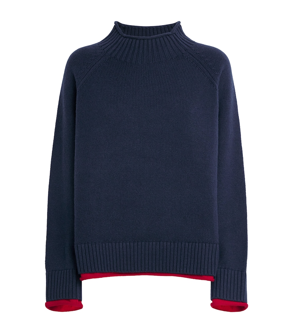 Rag & Bone Womens Cotton-Wool Hazel Sweater Navy