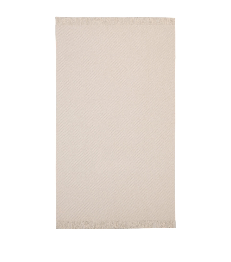 Begg x Co Cashmere Mossband Soul Throw (125cm x 195cm) Oat