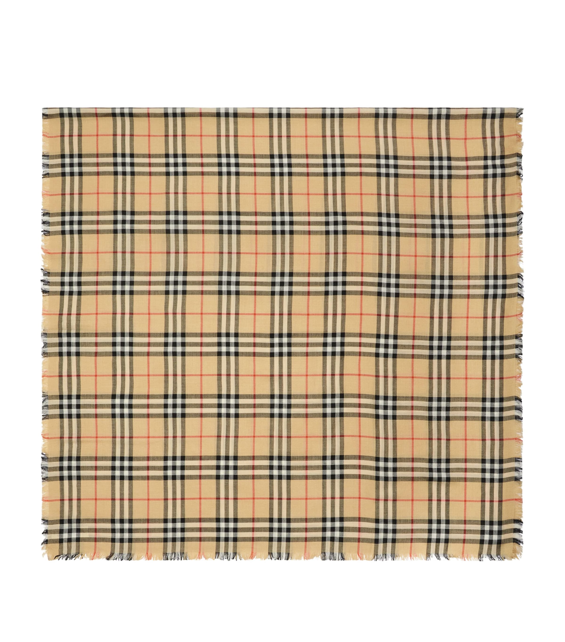 Cashmere-Silk Check Scarf