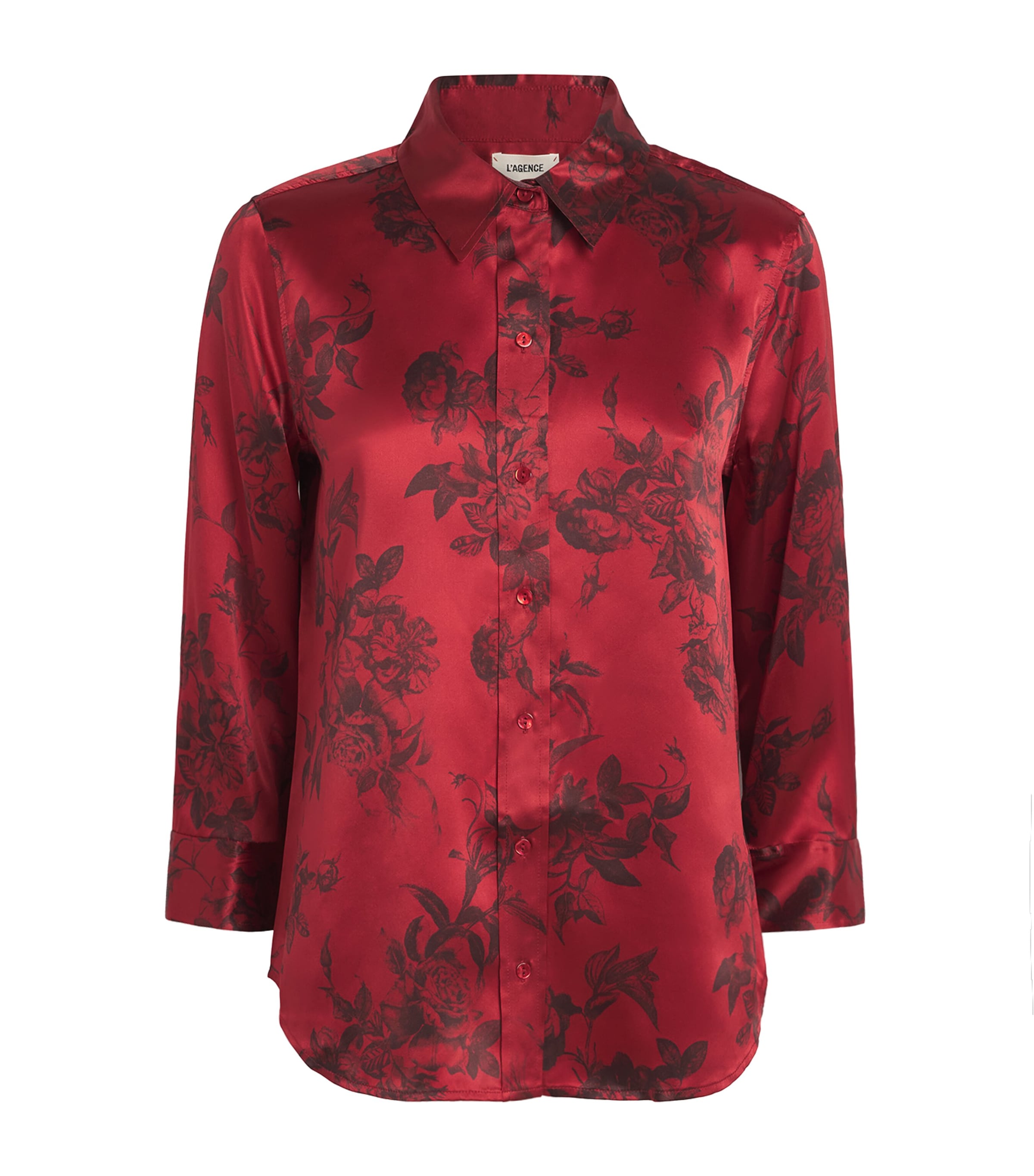 Silk Rose Print Dani Shirt