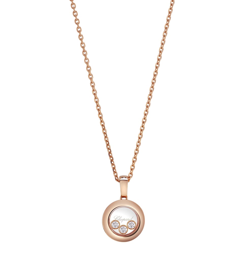 Rose Gold And Diamond Happy Diamonds Icons Pendant
