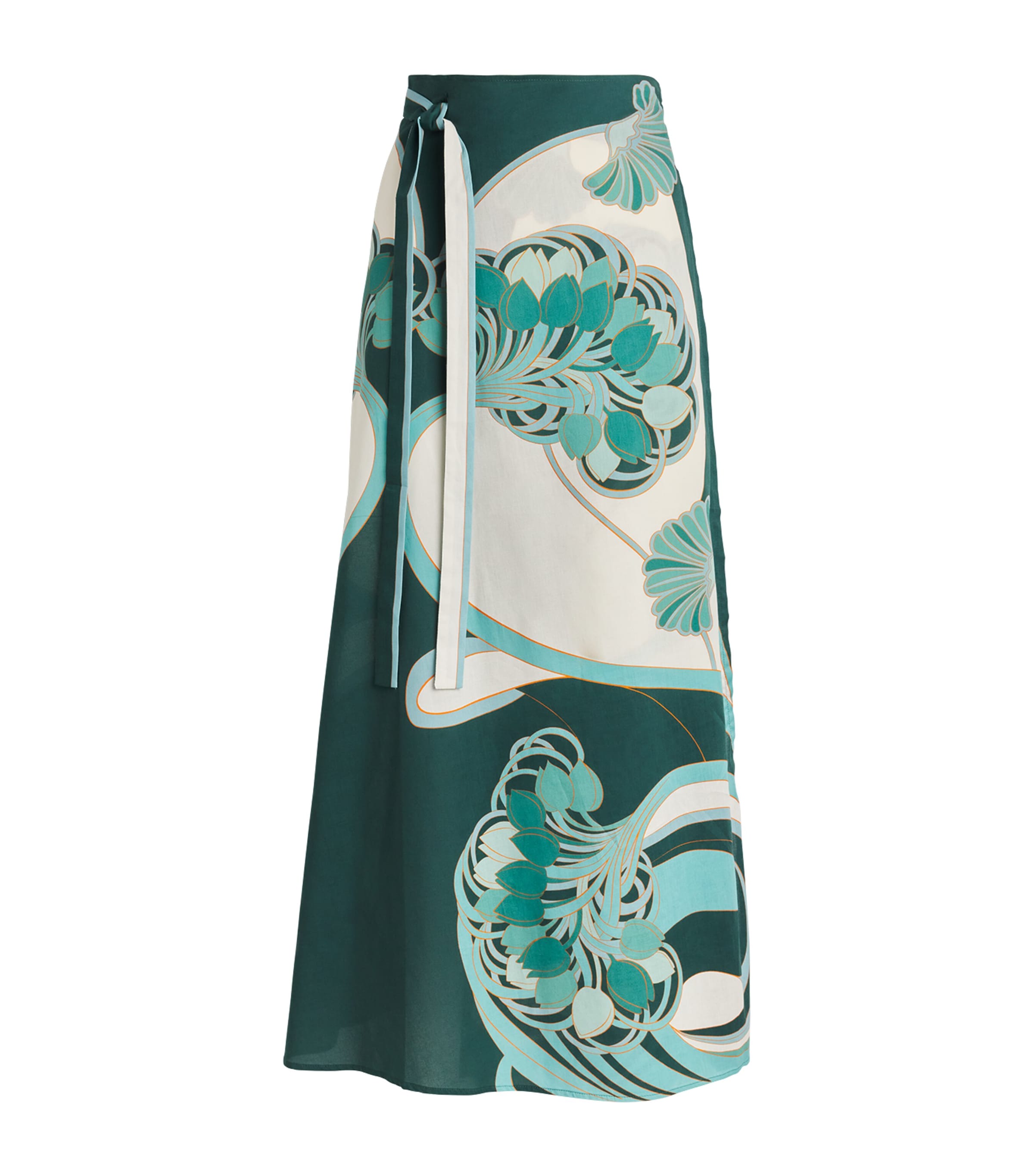 La Doublej Womens Cotton Pareo Maxi Skirt Tulp Plac