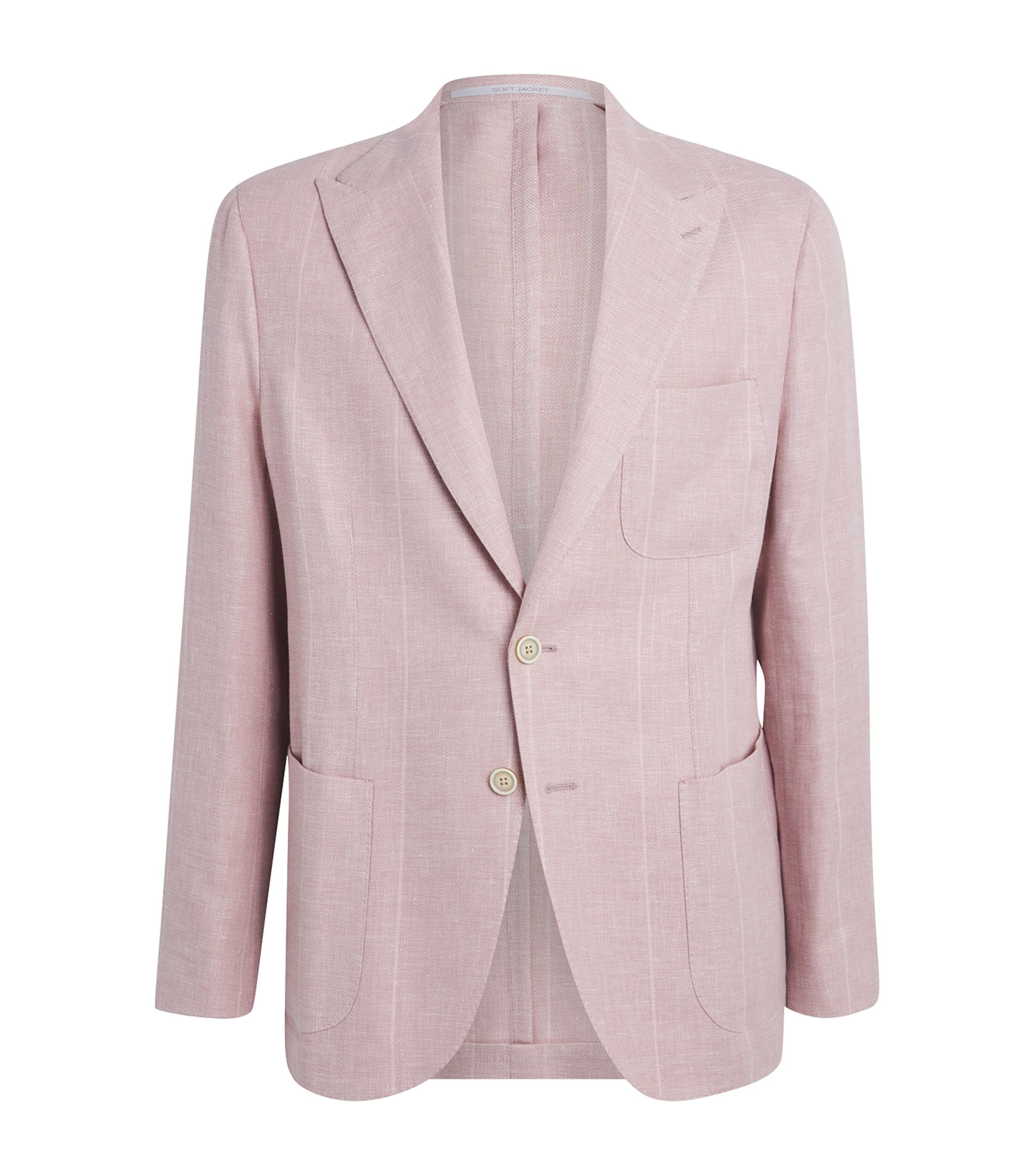 Eleventy Mens Linen-Wool Blend Blazer Cipria