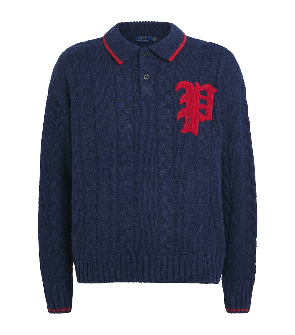 Wool-Blend Varsity Sweater