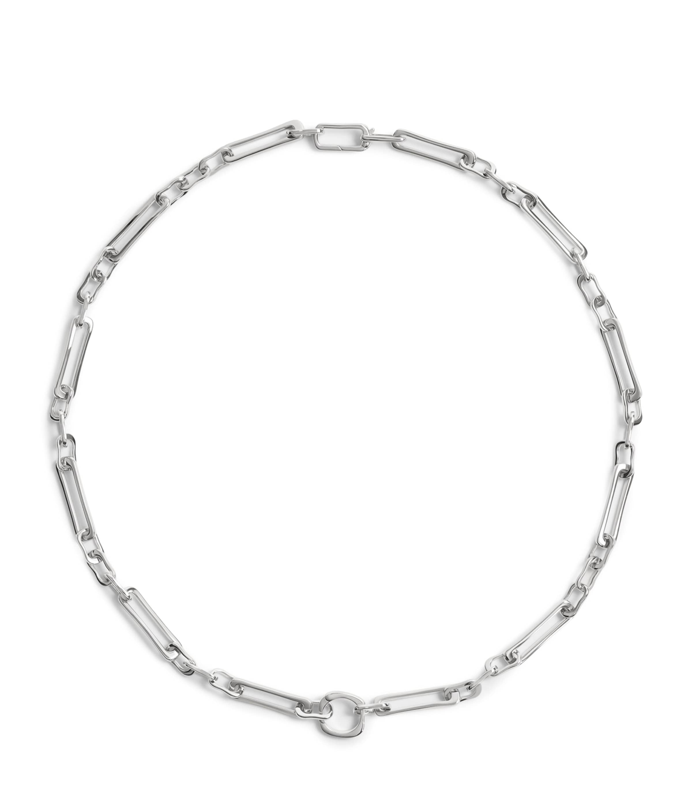 Monica Vinader Sterling Silver Alta Duo Necklace Silver