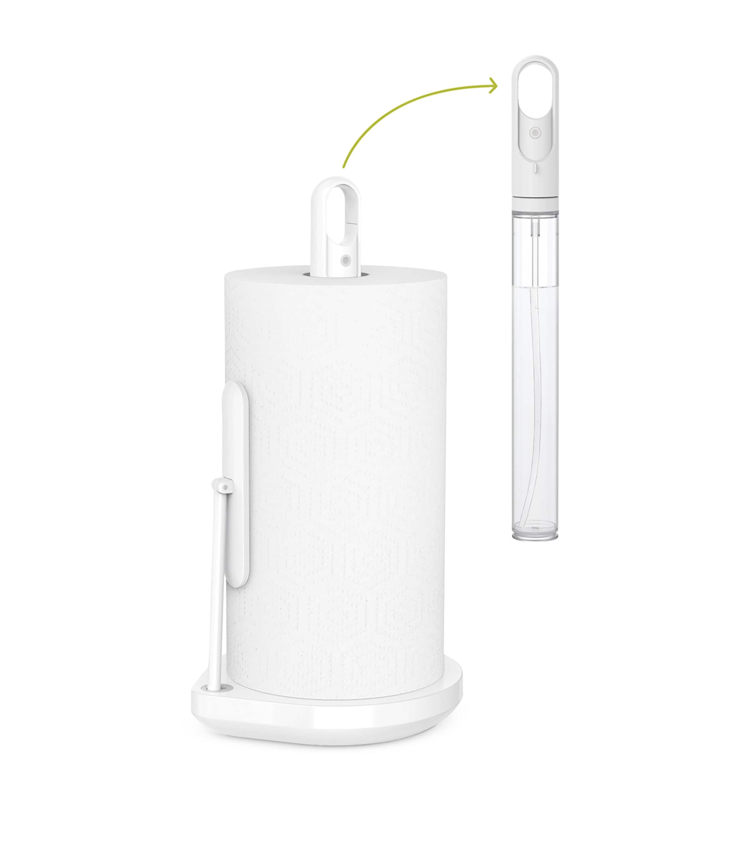 Simplehuman Paper Towel Holder and Spray Pump White