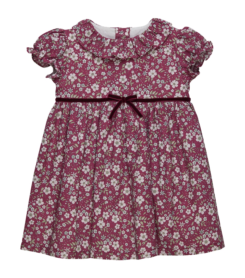 Trotters Floral Maggie Dress (6-24 Months) Claret