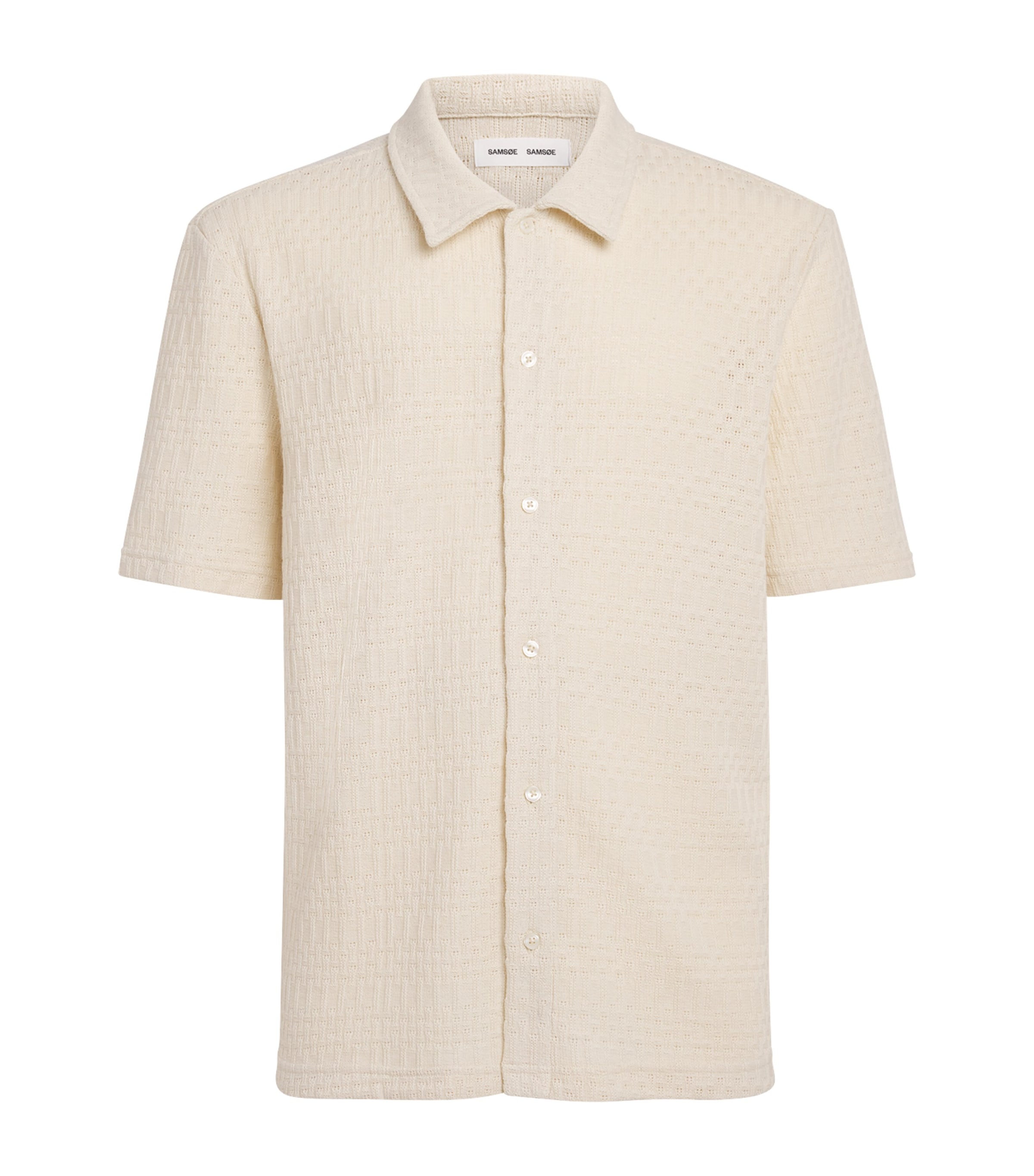 Samsøe Samsøe Mens Knitted Sakvist Shirt Silver Birch