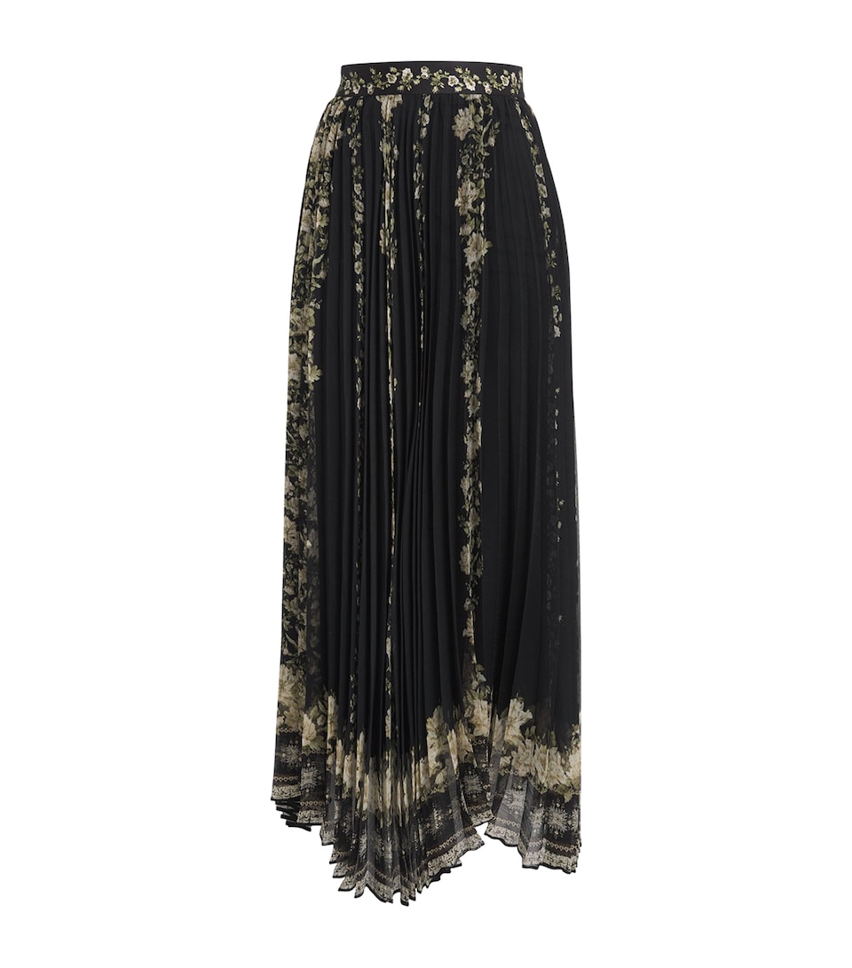 Floral Pleated Katz Maxi Skirt