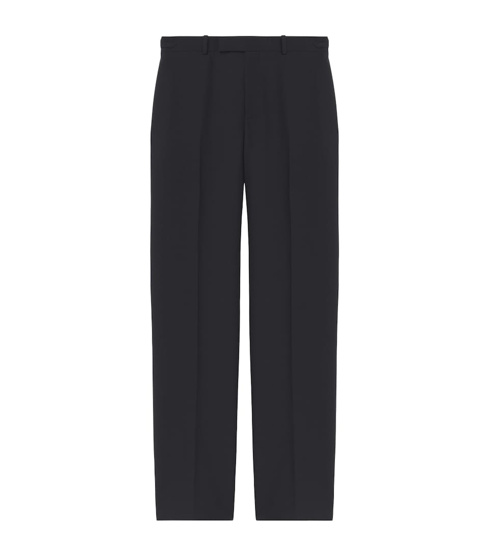 McQueen Mens Wool-Mohair Trousers
