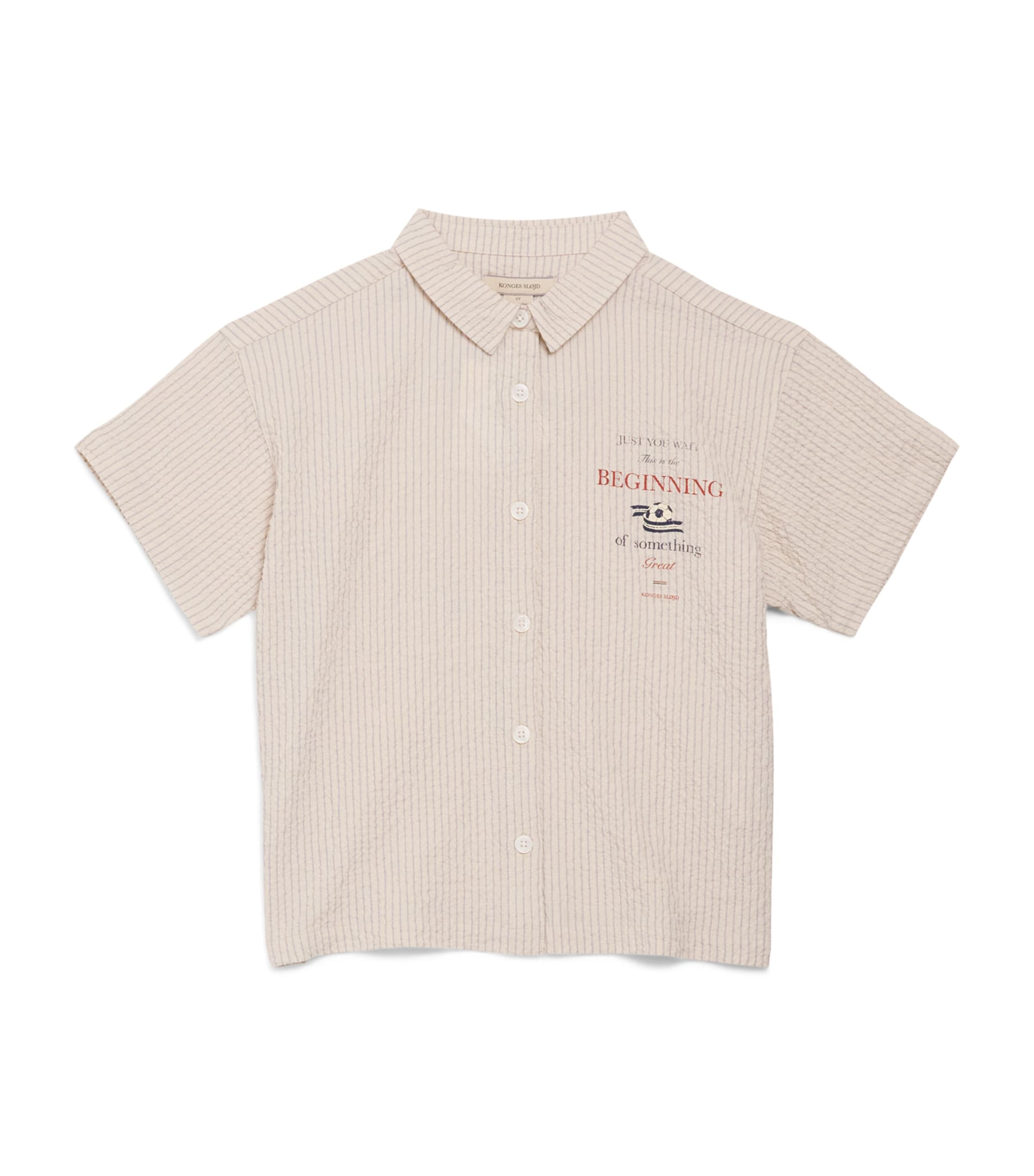 KONGES SLOJD Seersucker Stripe Elliot Shirt (9 Months-10 Years) Tradewinds