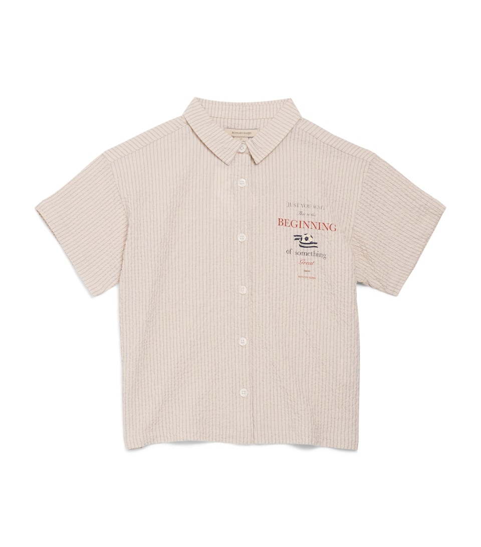 KONGES SLOJD Seersucker Stripe Elliot Shirt (9 Months-10 Years) Tradewinds