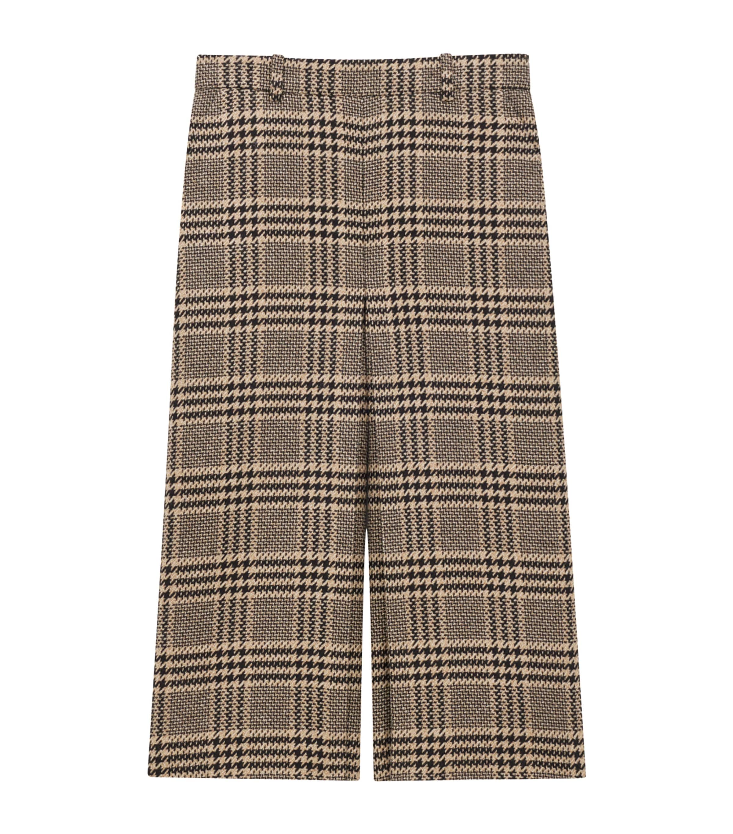 Silk-Cashmere Prince of Wales Check Trousers