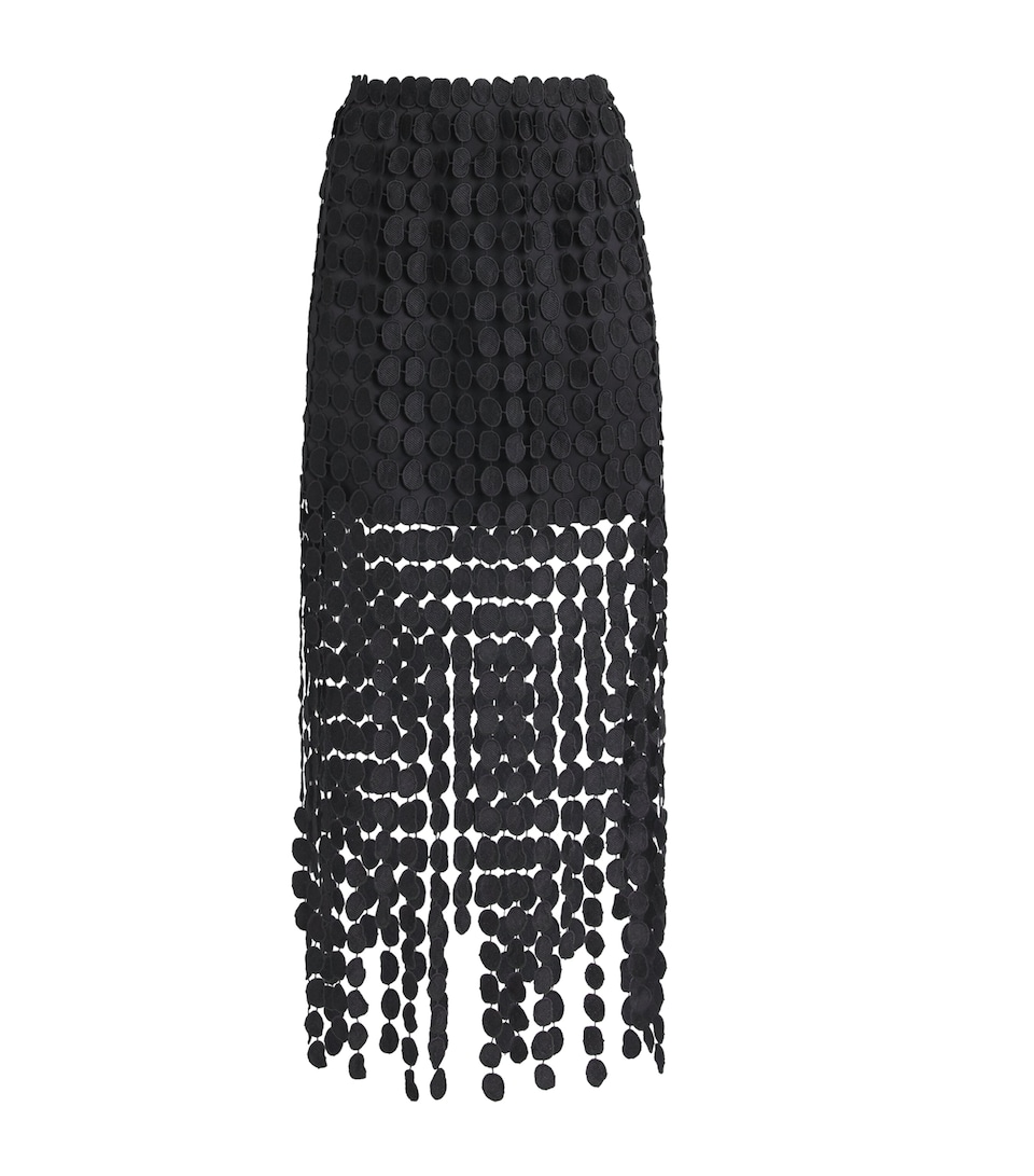 Lace Fringe Orlo Midi Skirt