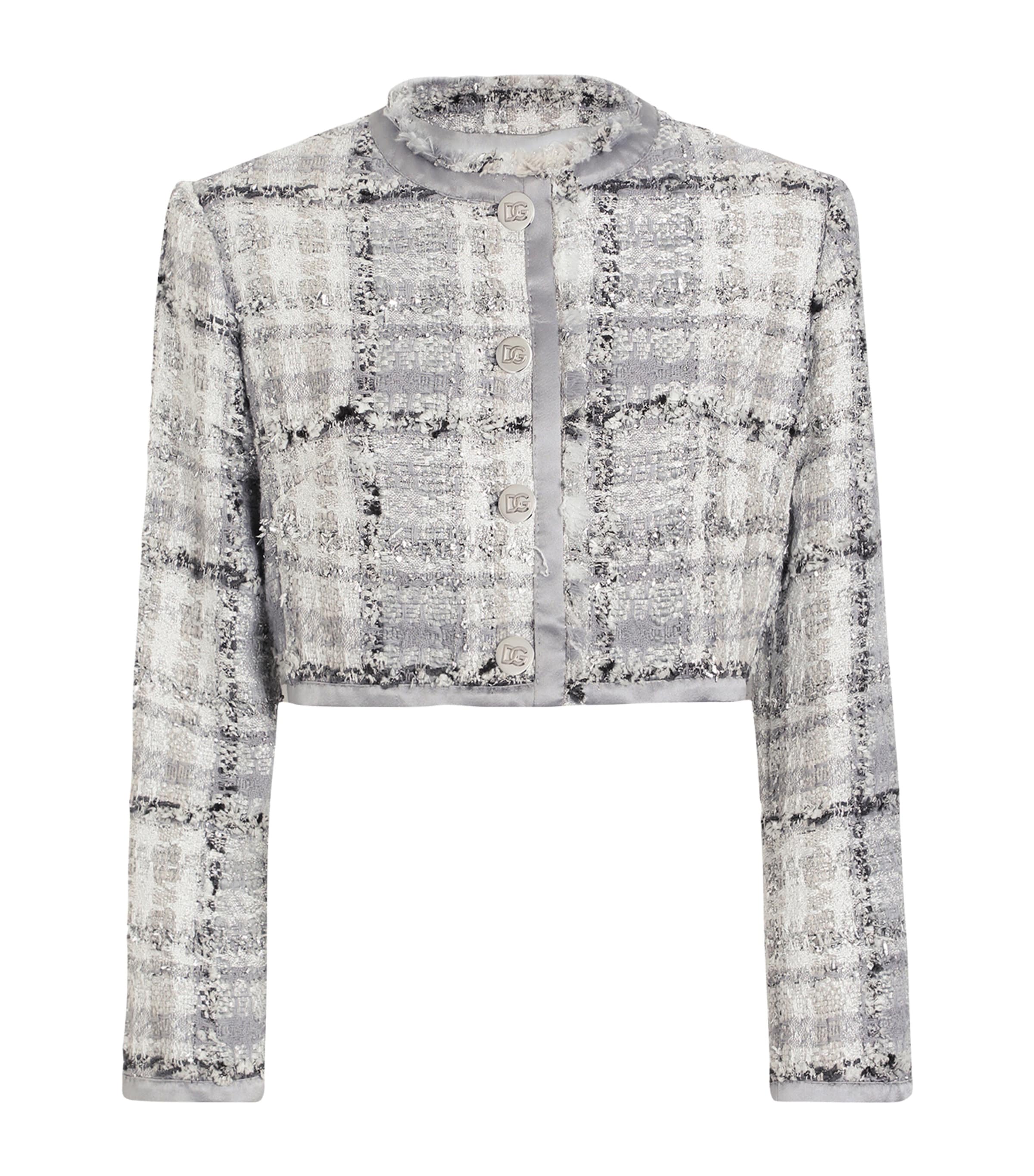 Tweed Cropped Raschel Jacket
