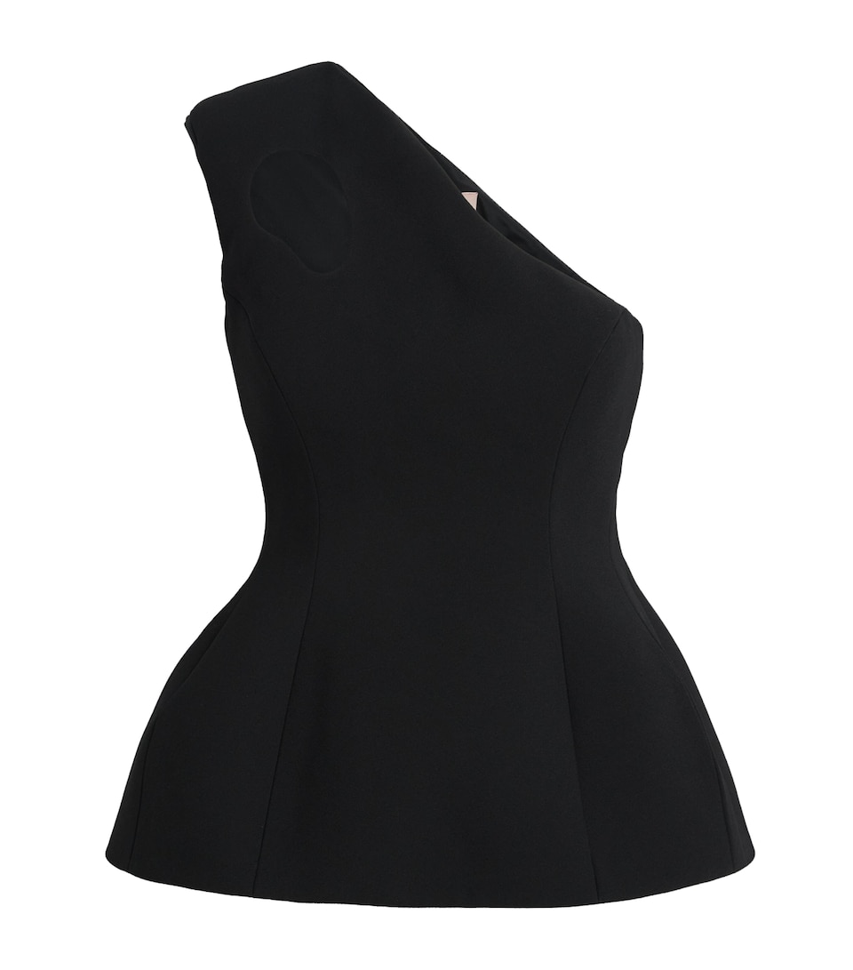 Crepe One-Shoulder Vala Blouse