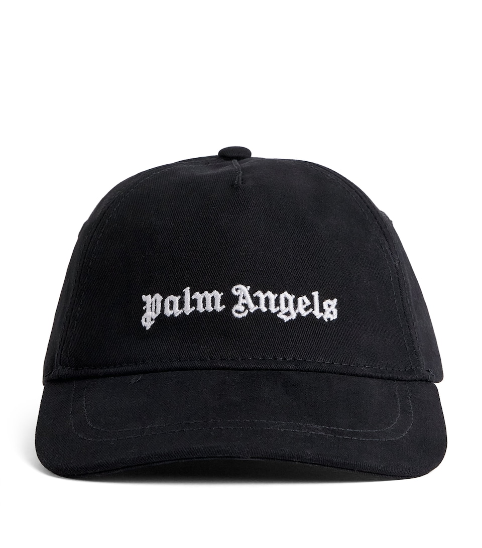Palm Angels Kids Cotton Logo Cap Nero/black
