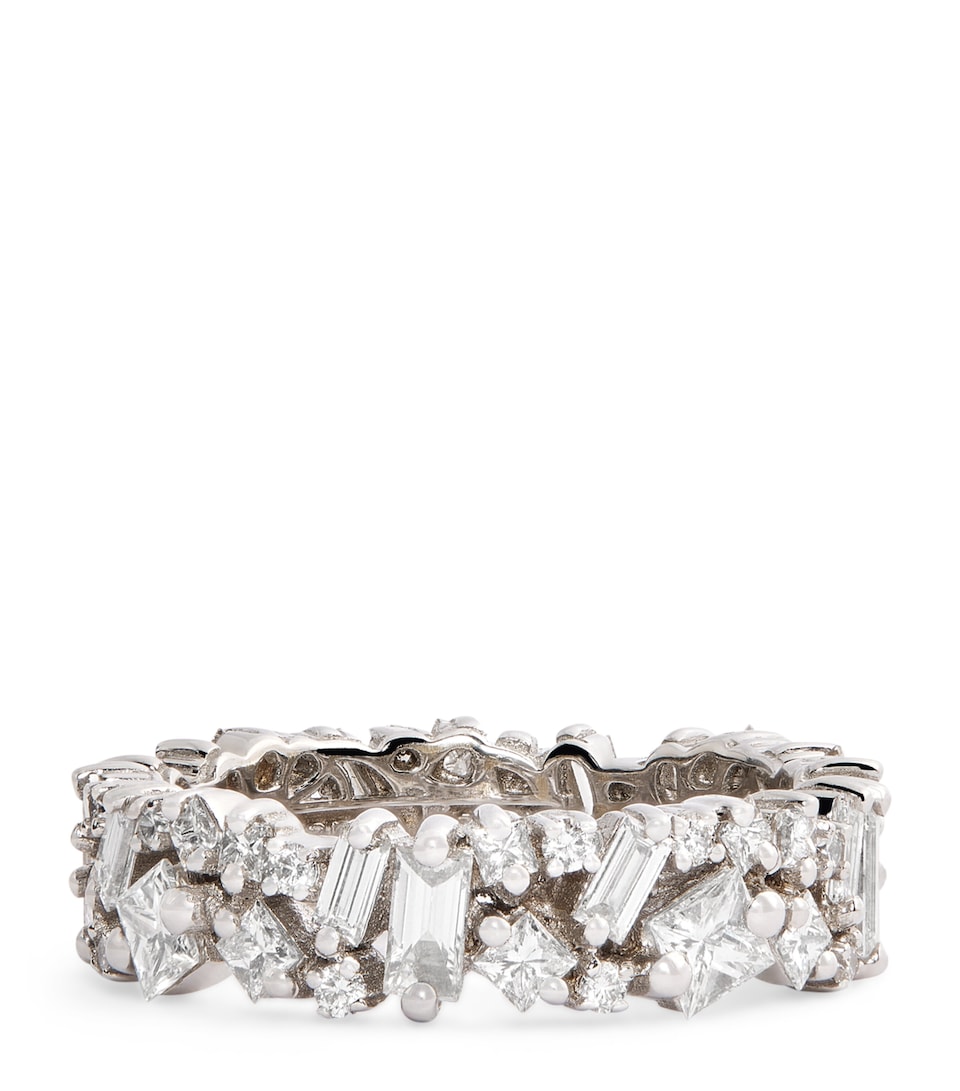 White Gold and Diamond La Fantaisie Eternity Ring (Size 5)