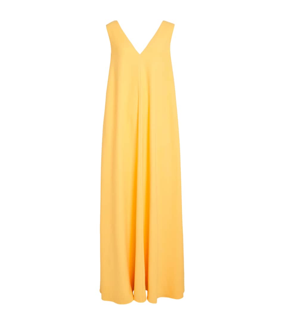 Lafayette 148 Womens Crepe V-Neck Maxi Dress Daisy Daisy