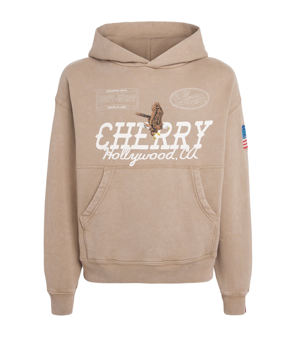 Cotton Logo Print Hollywood Hoodie