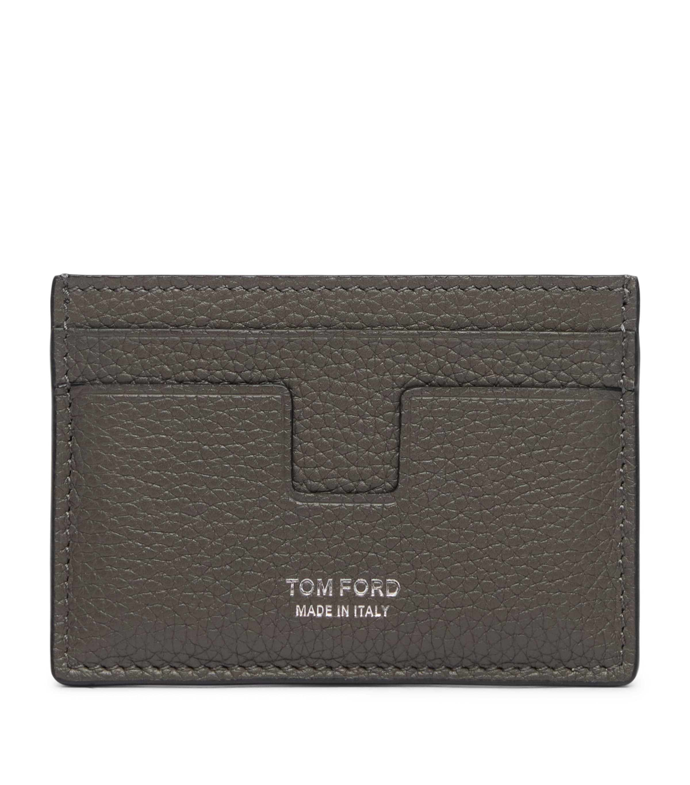 TOM FORD Grained Leather T-Line Card Holder Tbg