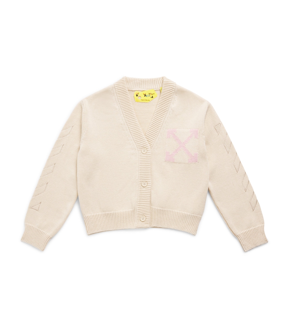 Off-White Kids Cotton Arrow Cardigan (4-12+ Years) Off White