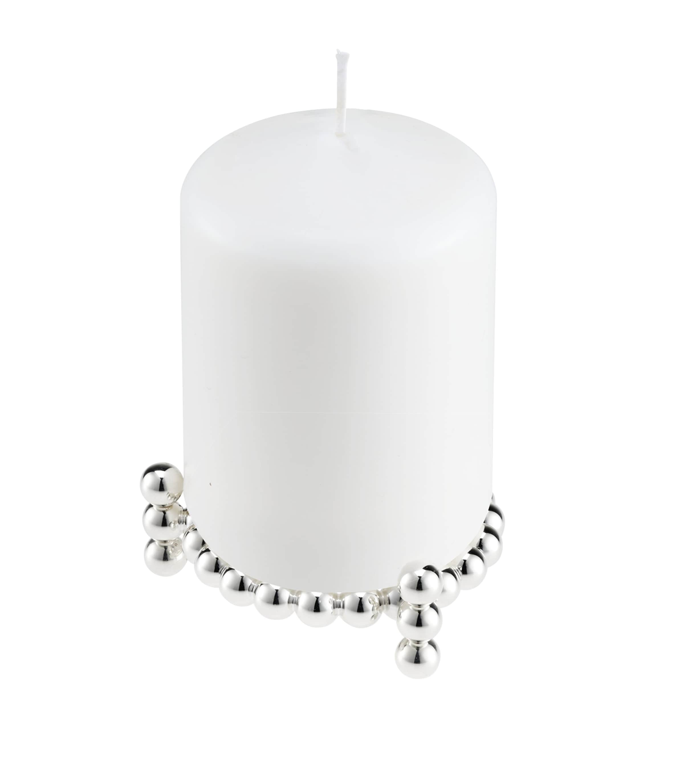 Silver-Plated Perles Candle Jewel