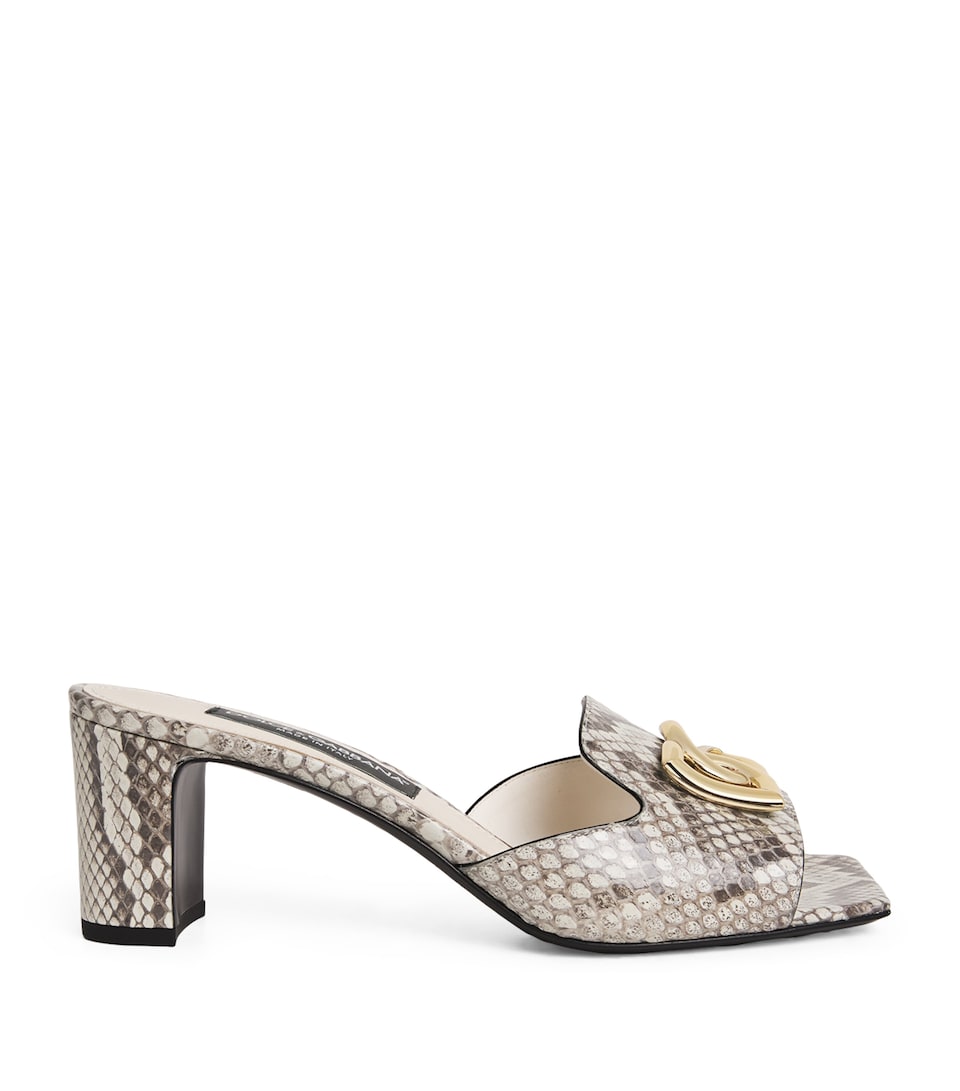 Dolce&Gabbana Snakeskin Abaya Sandals 60 Ice