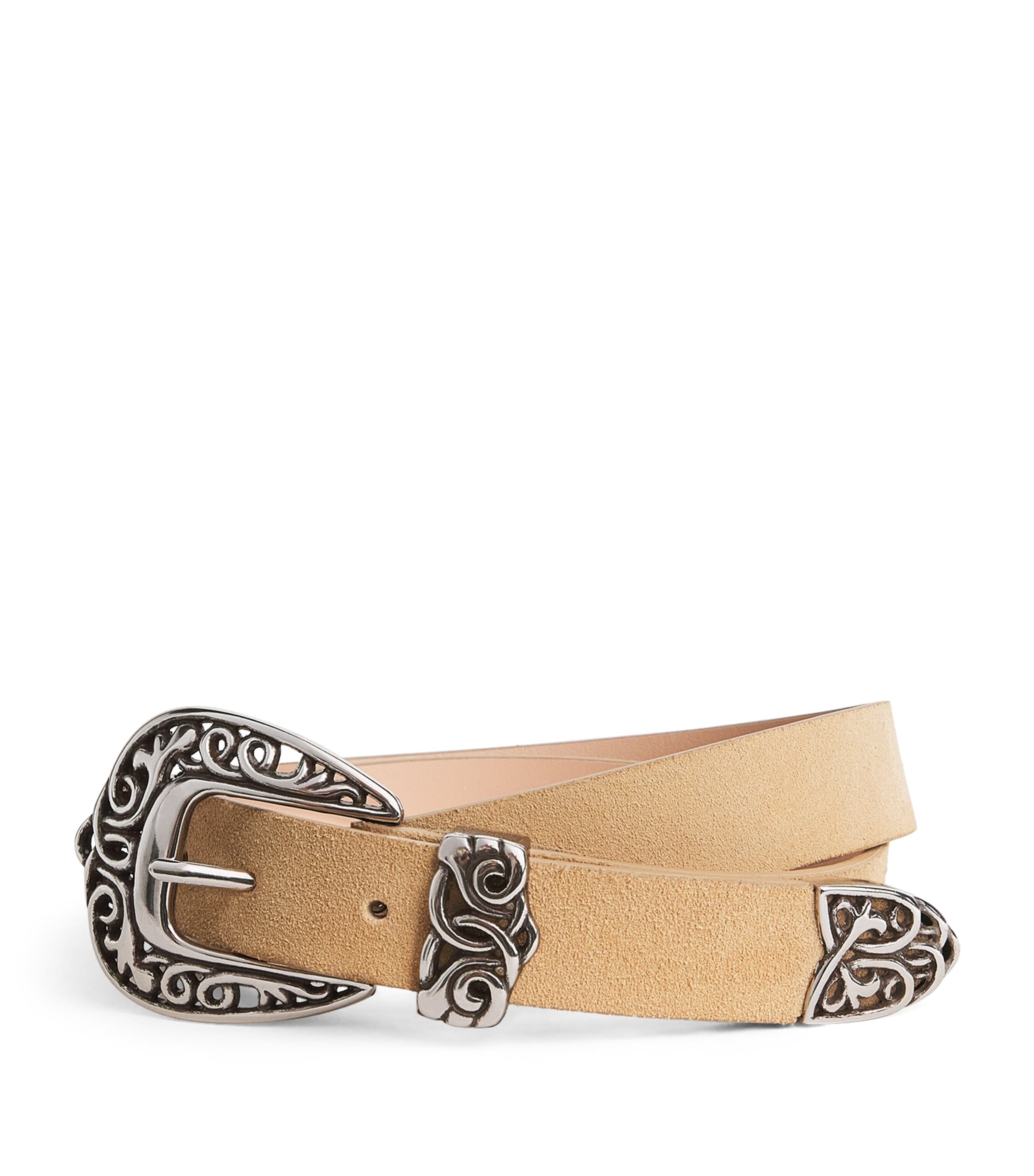 Eleventy Suede Belt Sabbia