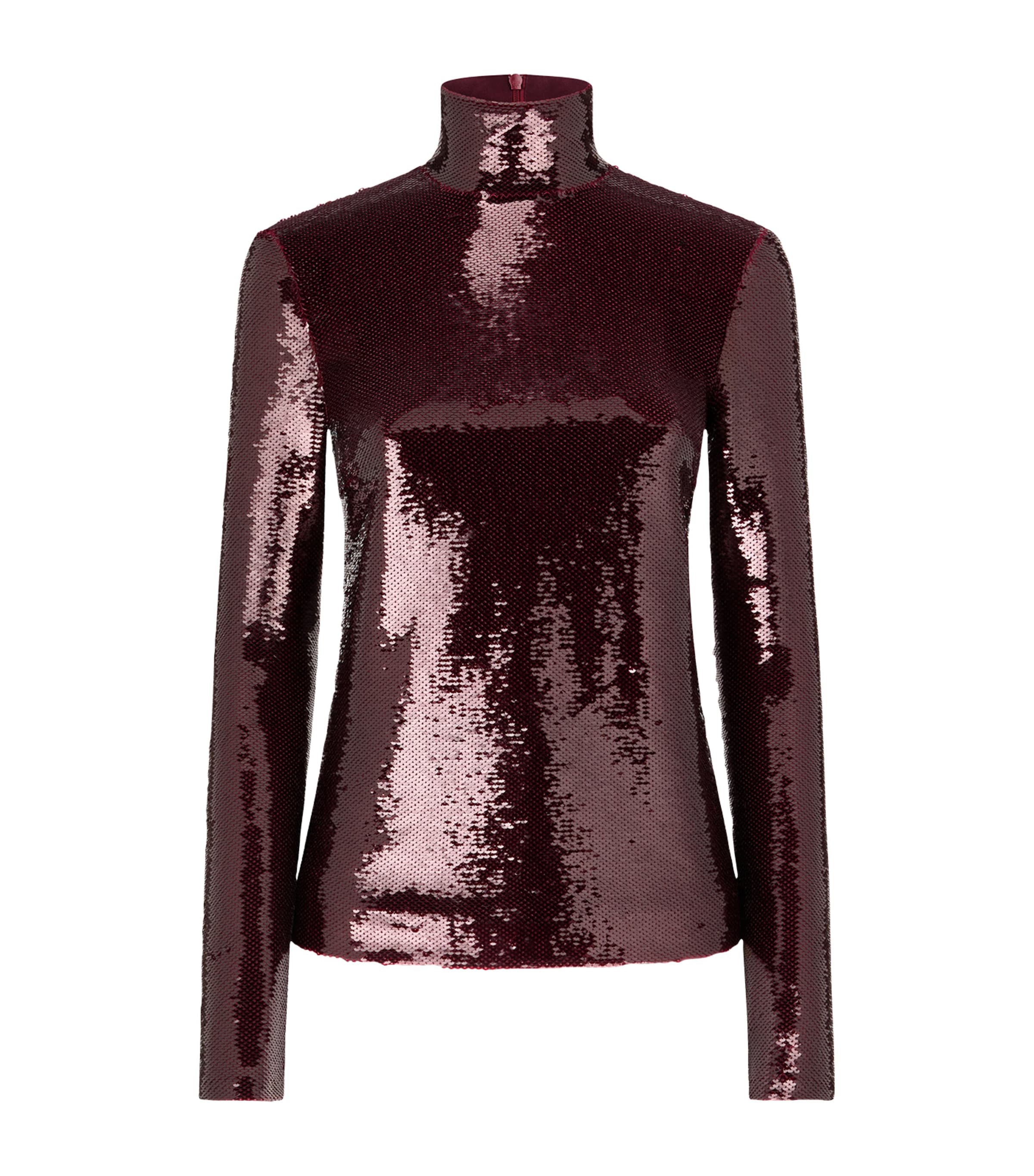 TOM FORD Womens Sequinned Rollneck Top Rar