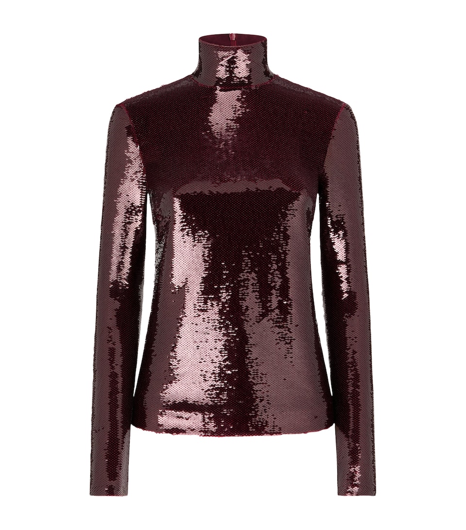 TOM FORD Womens Sequinned Rollneck Top Rar