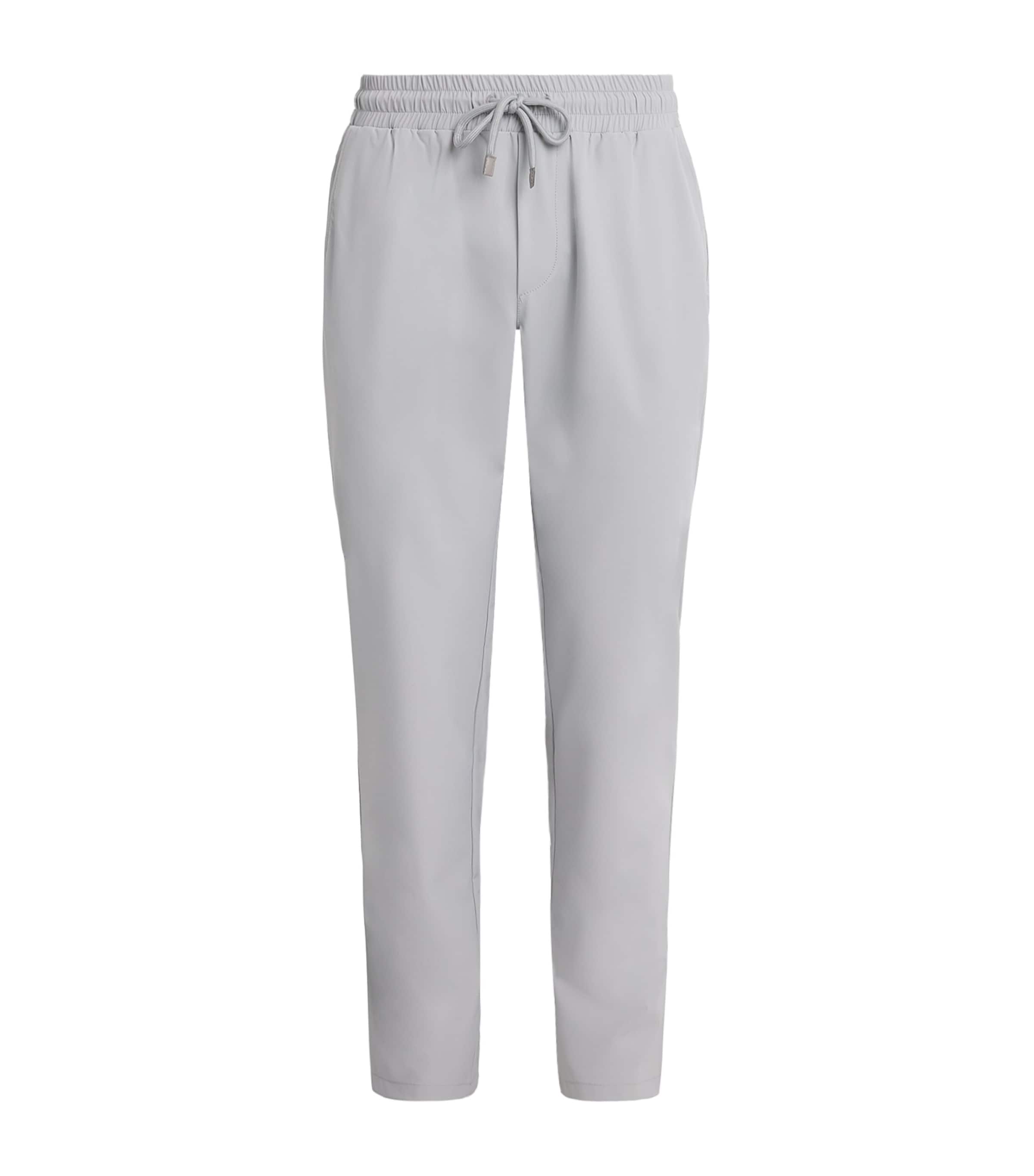 Corneliani Mens Technical Fabric Drawstring Sweatpants Gry Melange Stl