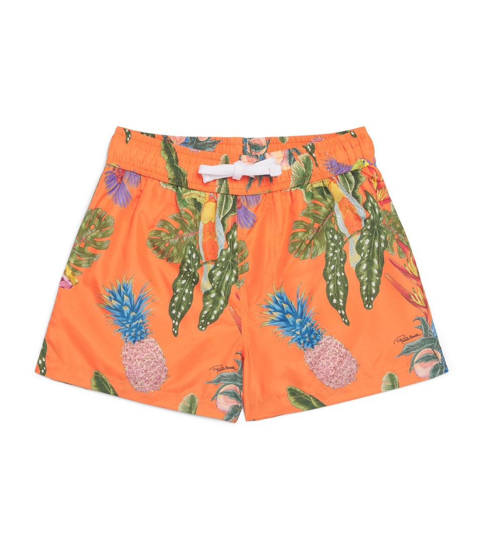 Roberto Cavalli Tropical Print Swim Shorts (4-14 Years) Tropicana Orange