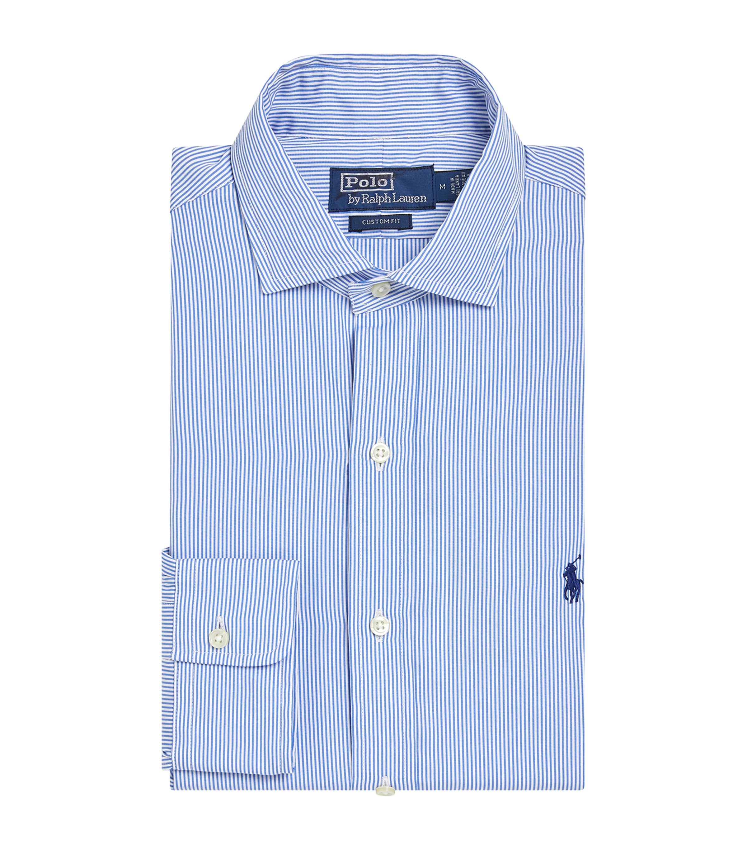 Cotton Poplin Custom Fit Stripe Shirt