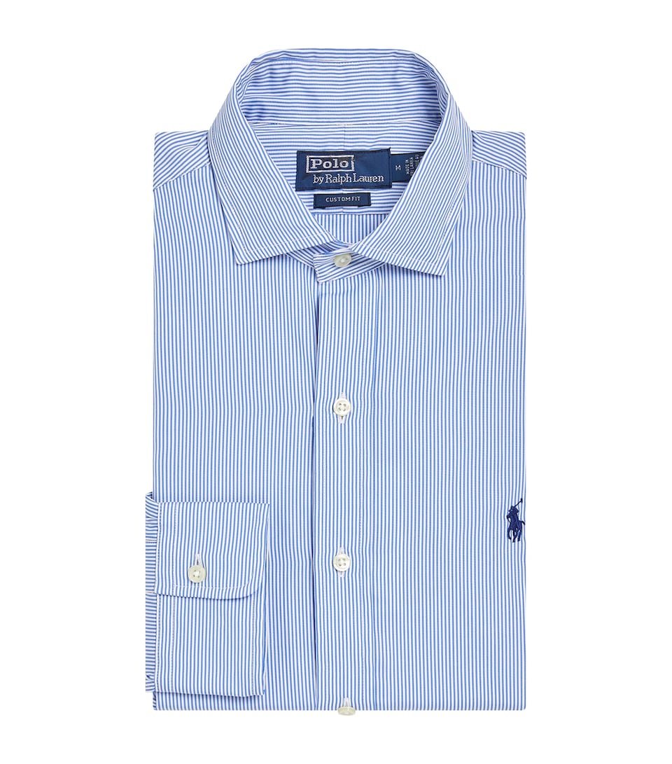 Cotton Poplin Custom Fit Stripe Shirt