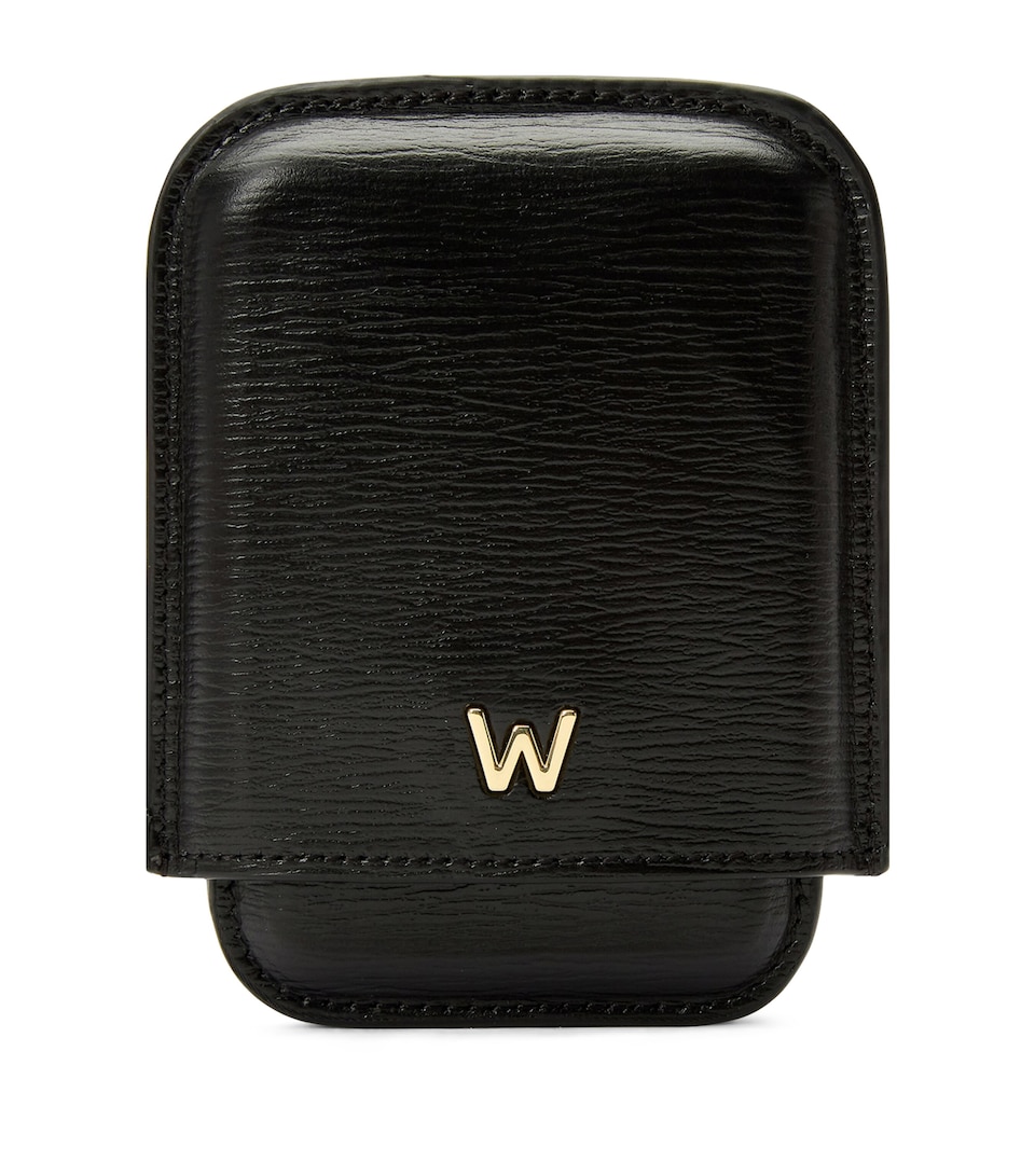 Leather W Moulded Card Holder