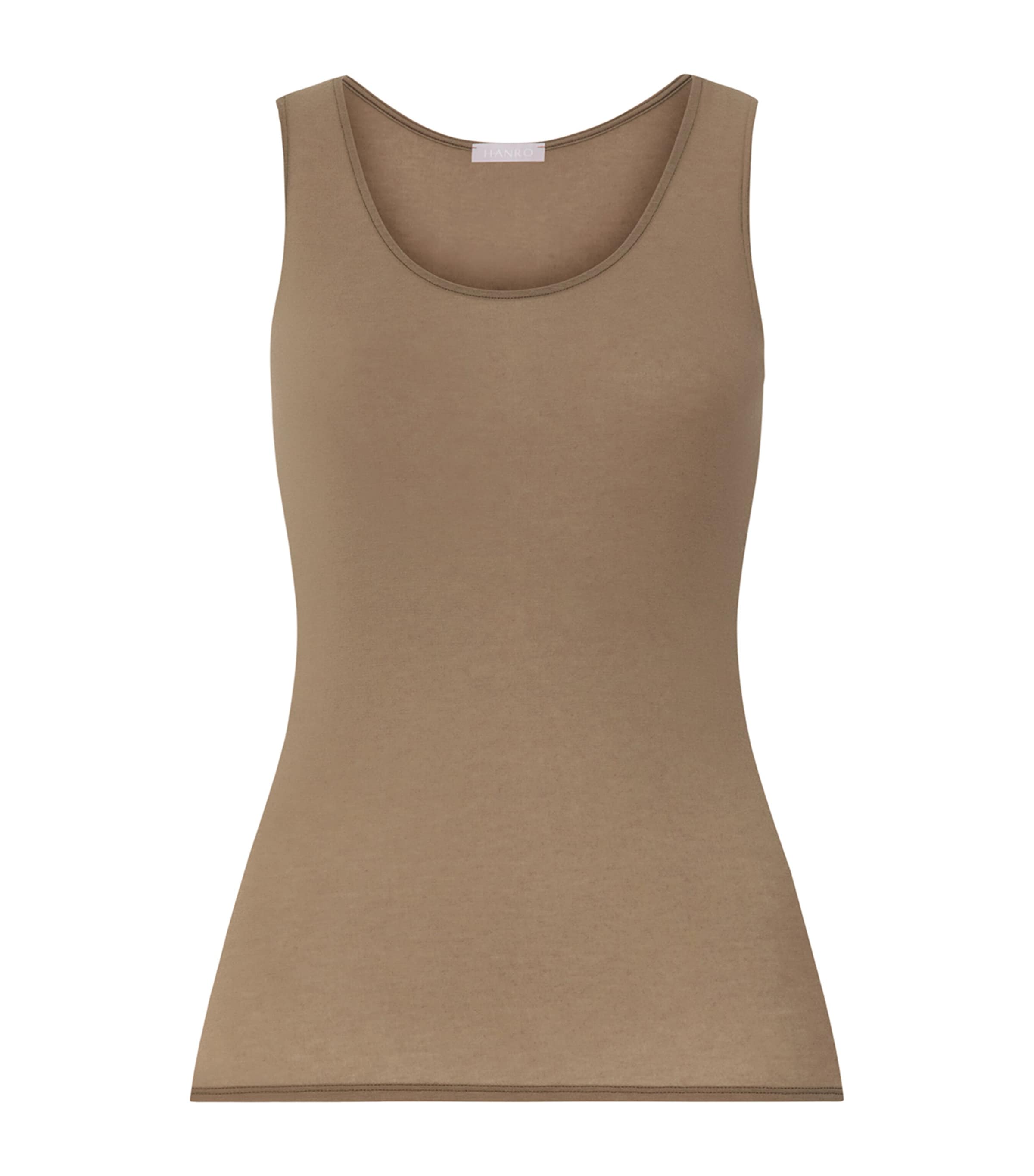 Hanro Womens Ultralight Tank Top Suede Camel