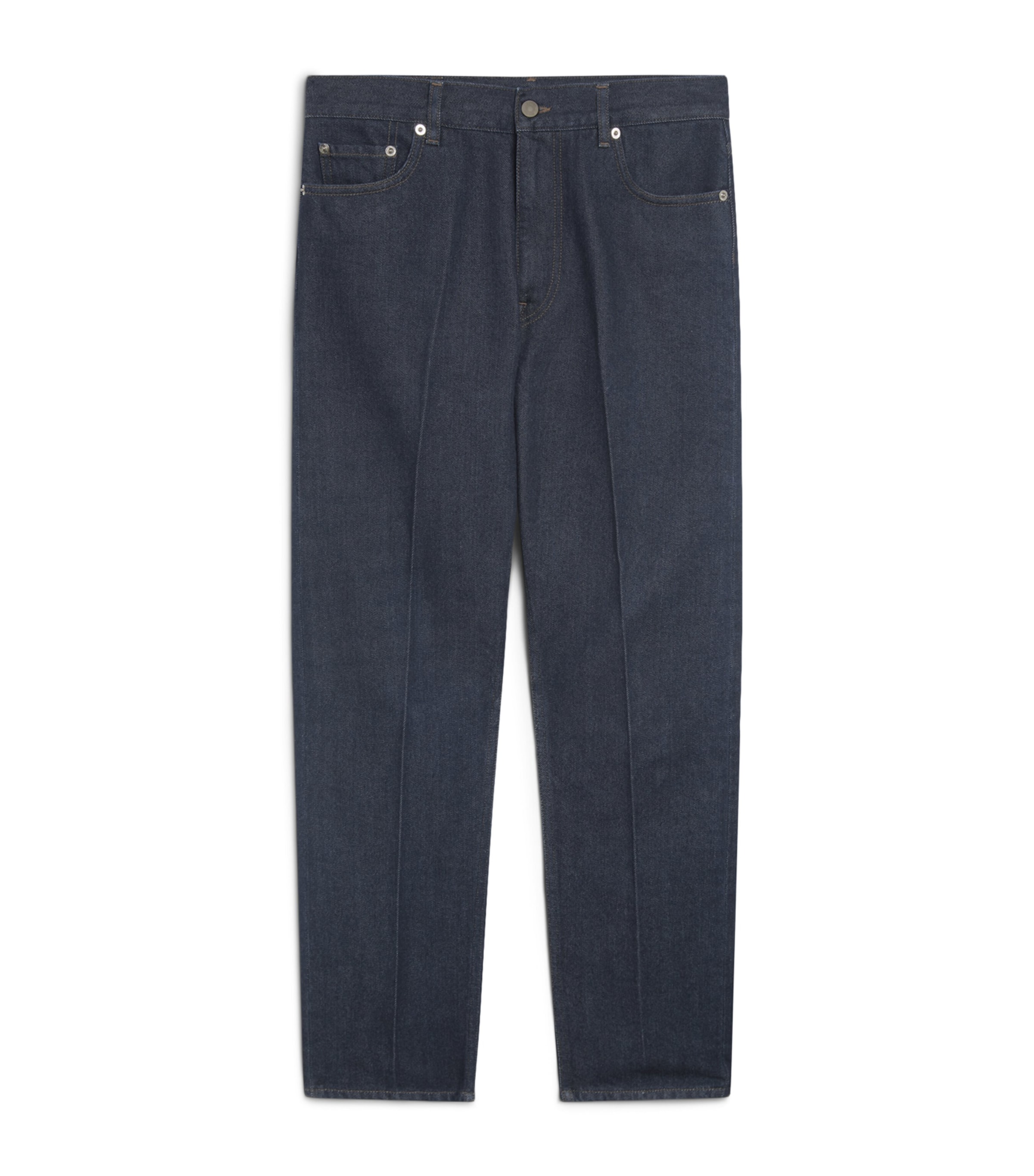Cotton-Silk Straight Jeans